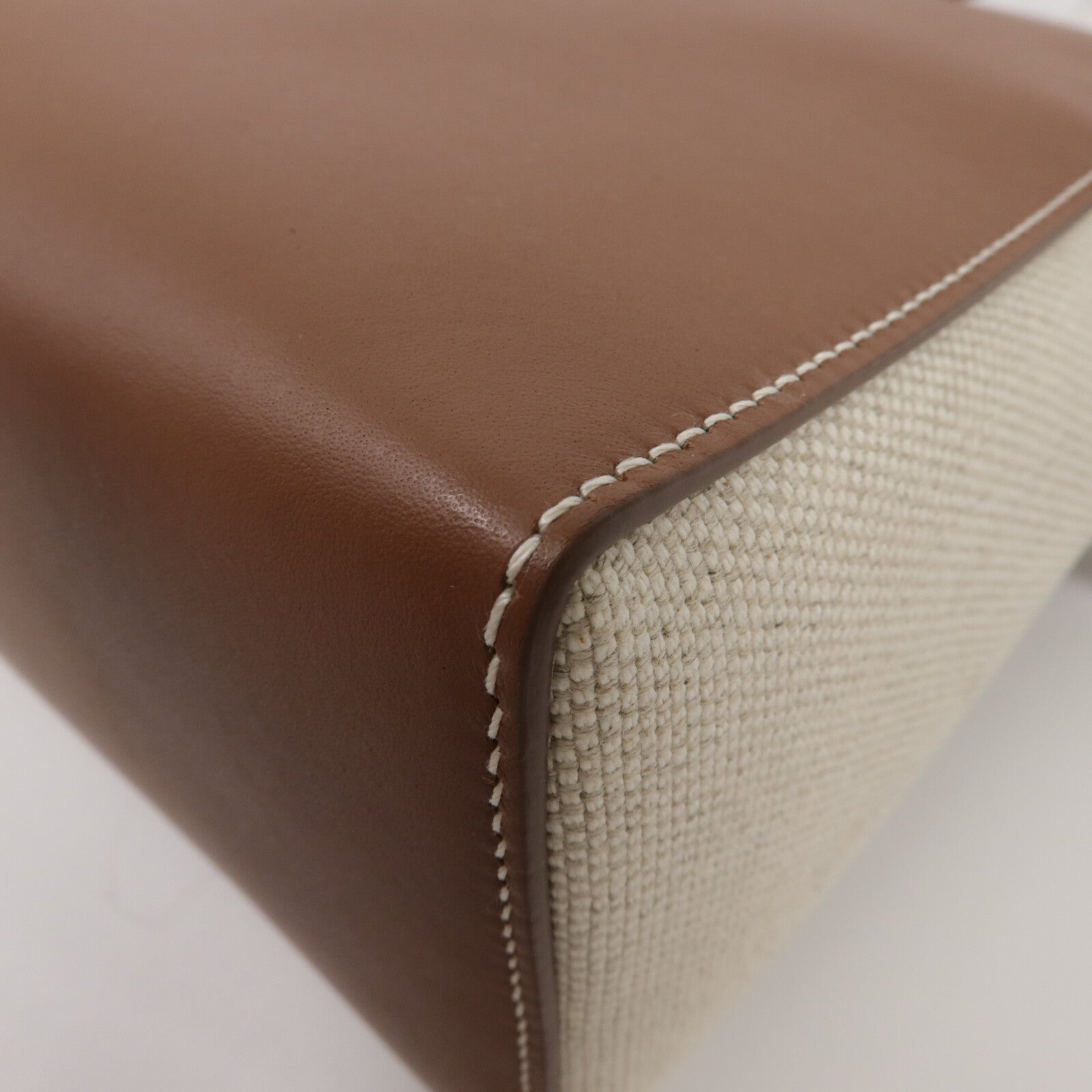 Loro Piana 帆布/牛皮皮革Extra Pocket L27手挽肩背兩用袋