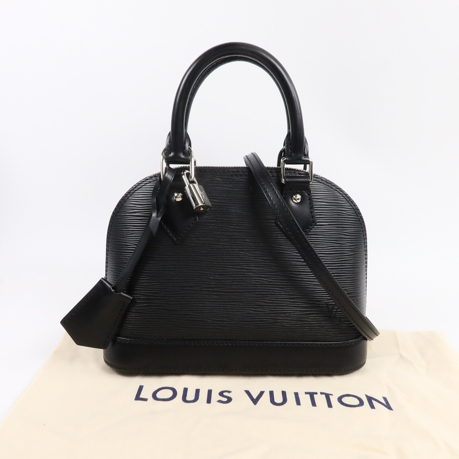 LOUIS VUITTON Epi Alma BB銀扣手挽肩背兩用袋