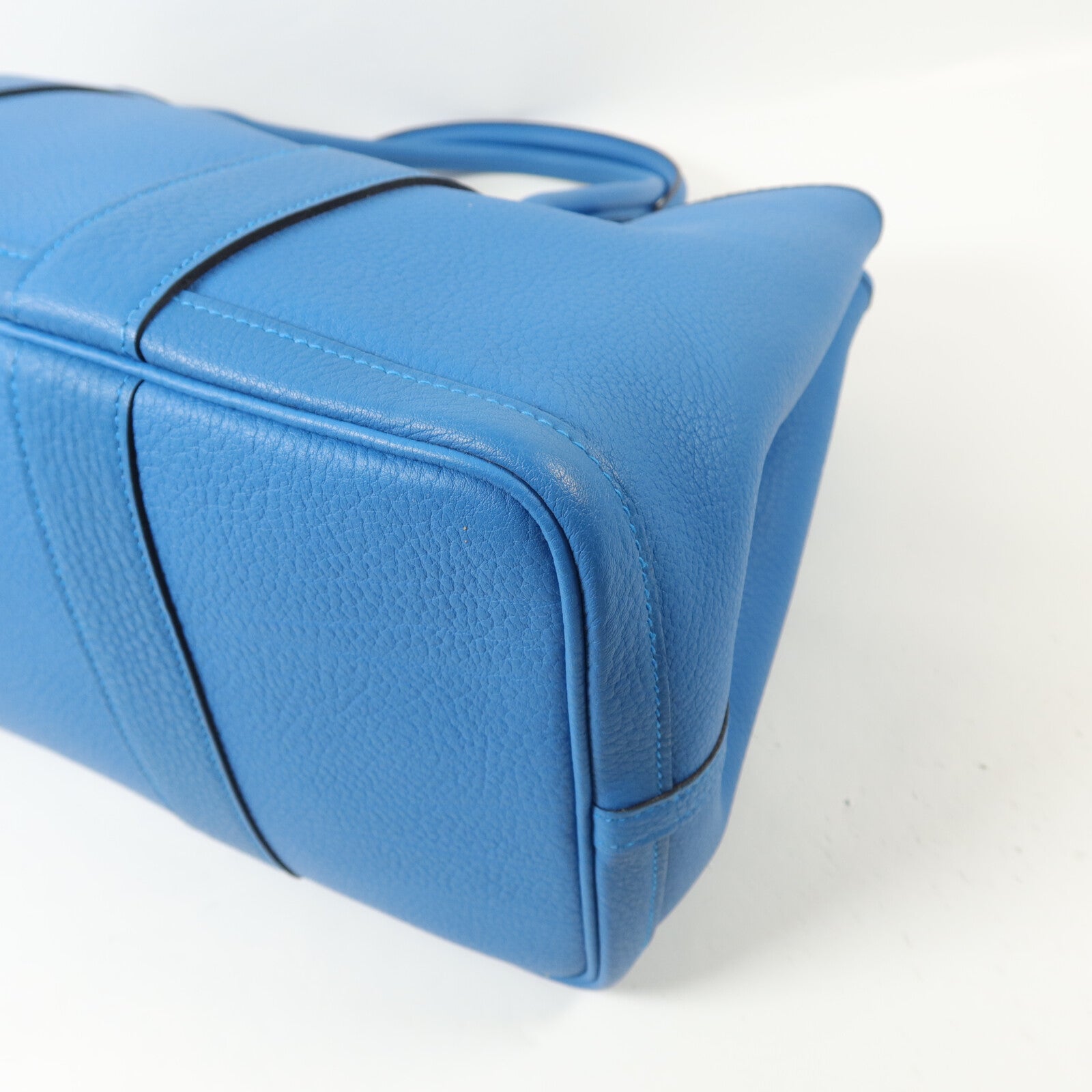 HERMES Negonda皮革Garden Party PM手挽袋Bleu Zanzibar