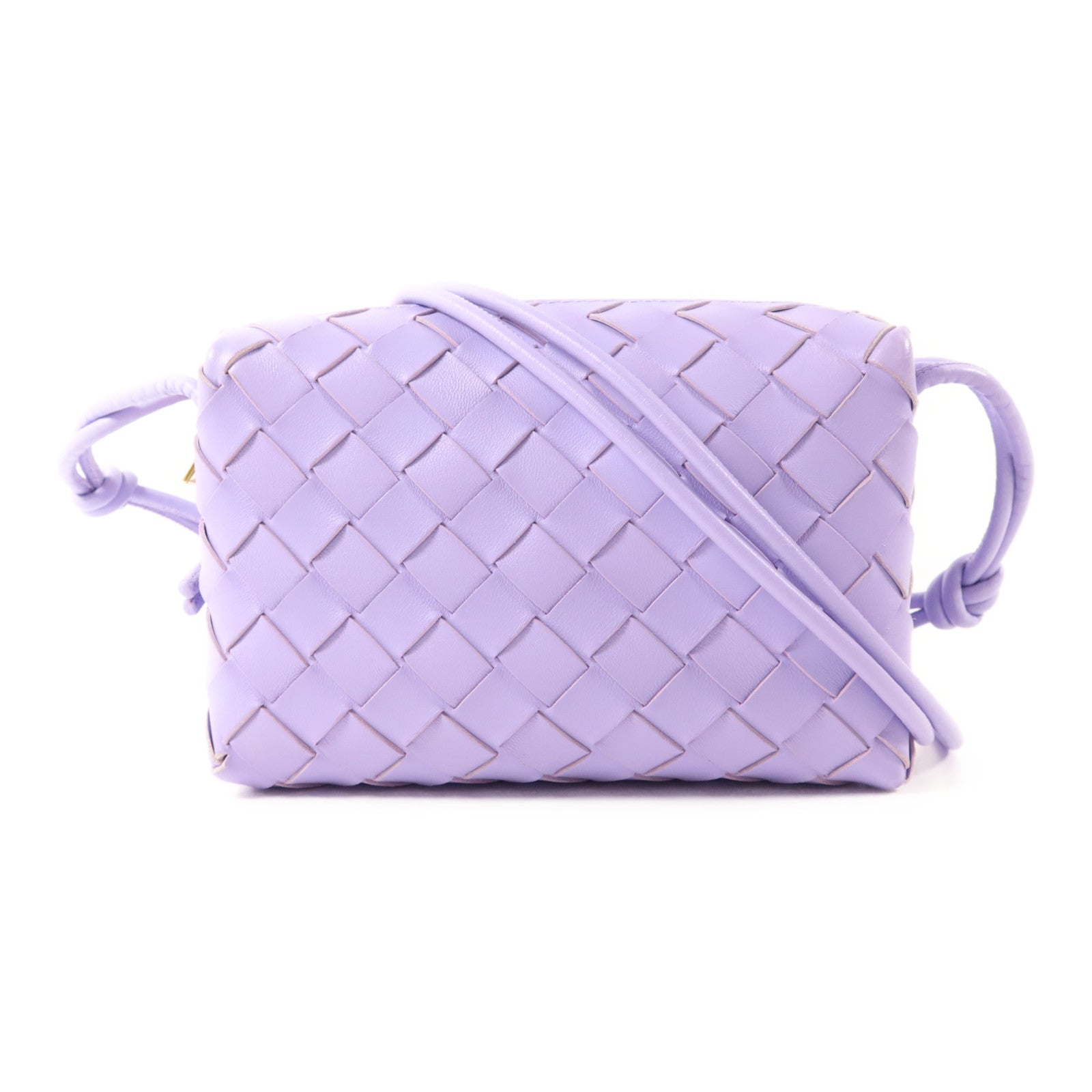 BOTTEGA VENETA 羊皮皮革Mini Loop金扣肩背袋