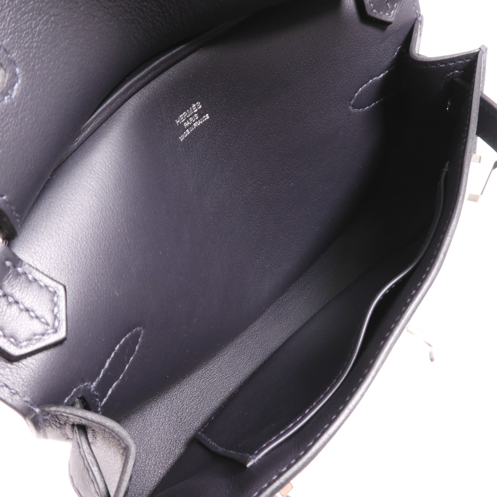 HERMES Swift皮革Mini Jypsiere銀扣肩背袋Caban