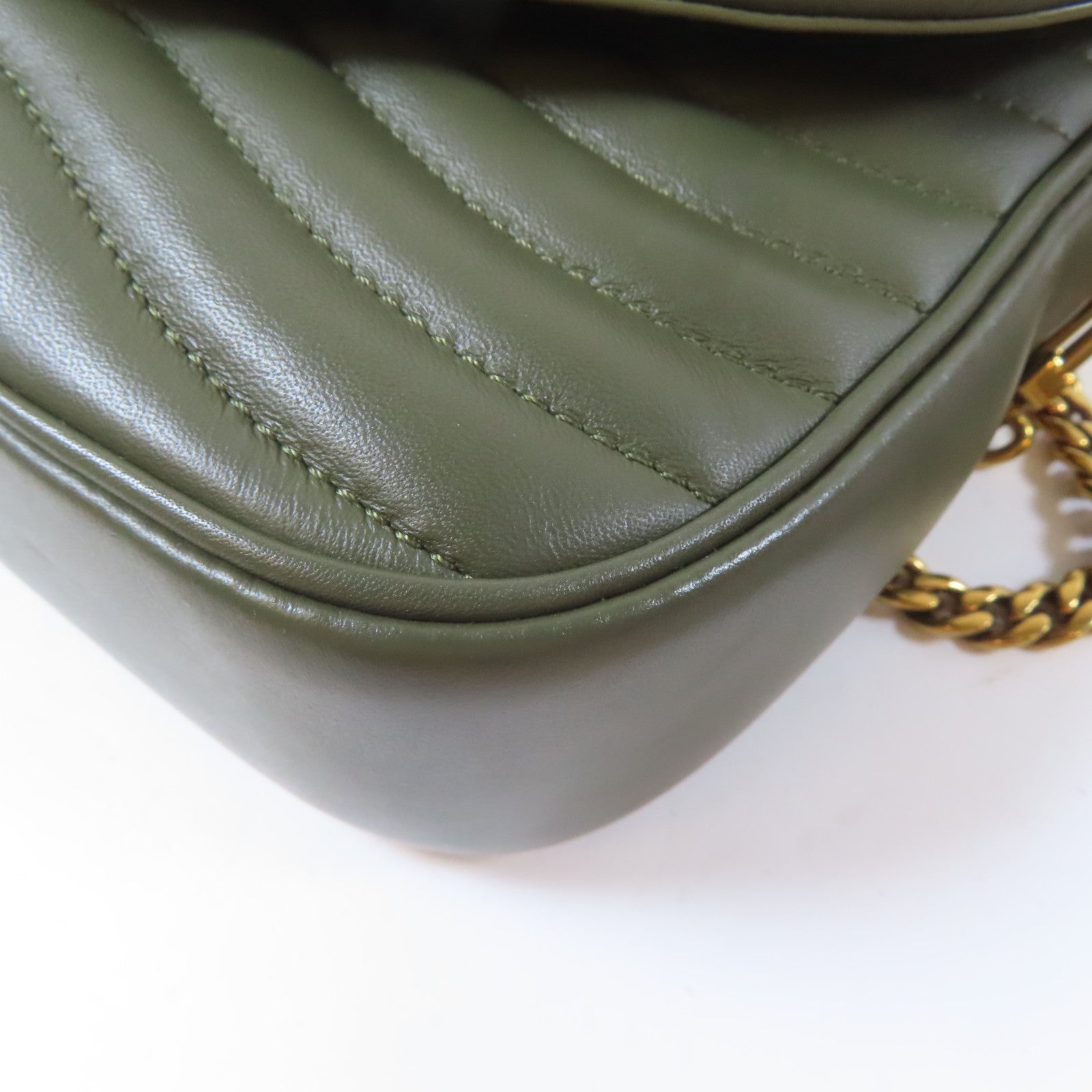 LOUIS VUITTON 牛皮皮革New Wave Multi Pochette金扣手挽肩背兩用袋綠色