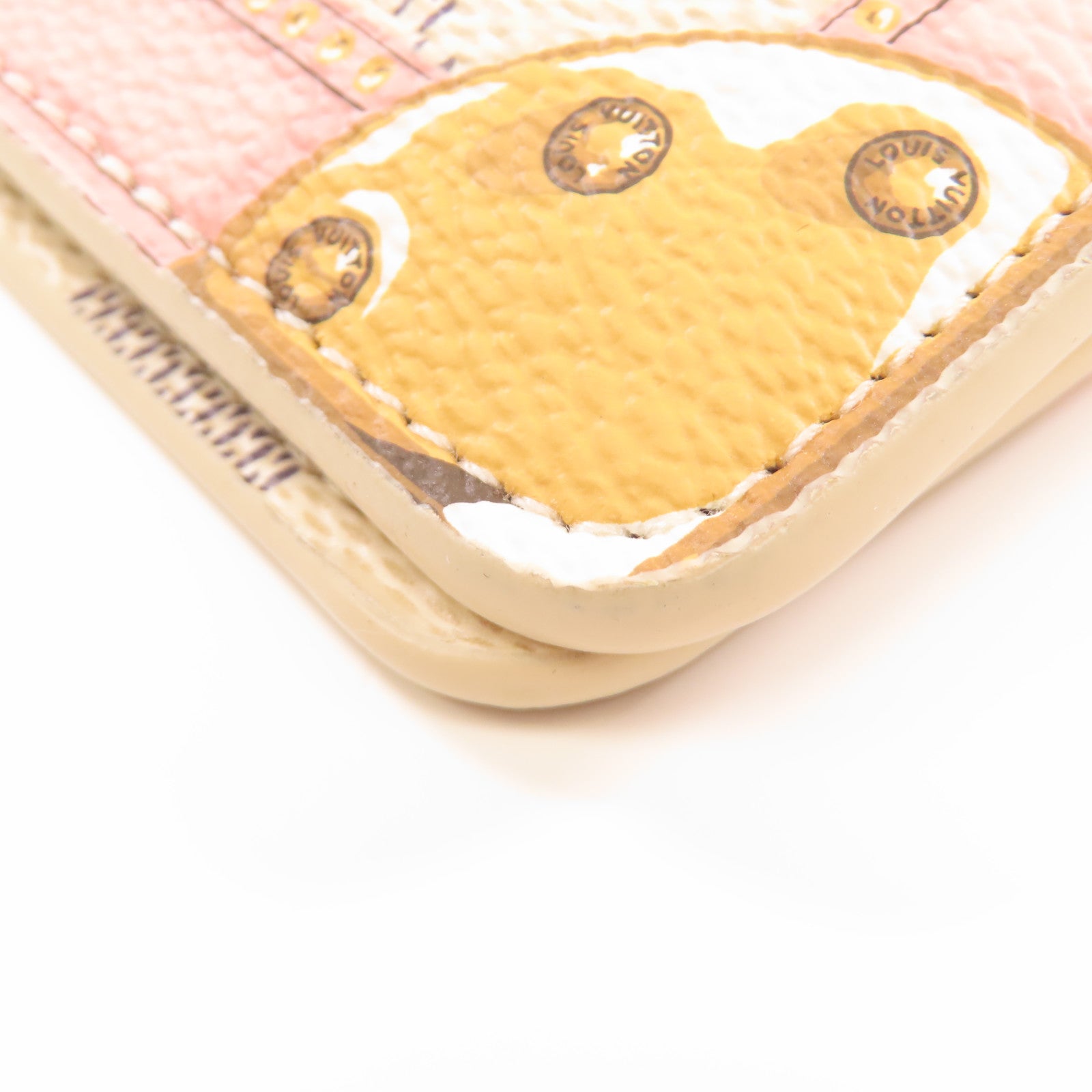 LOUIS VUITTON Damier Azur Pochette Weekend金扣鏈帶肩背袋粉紅色