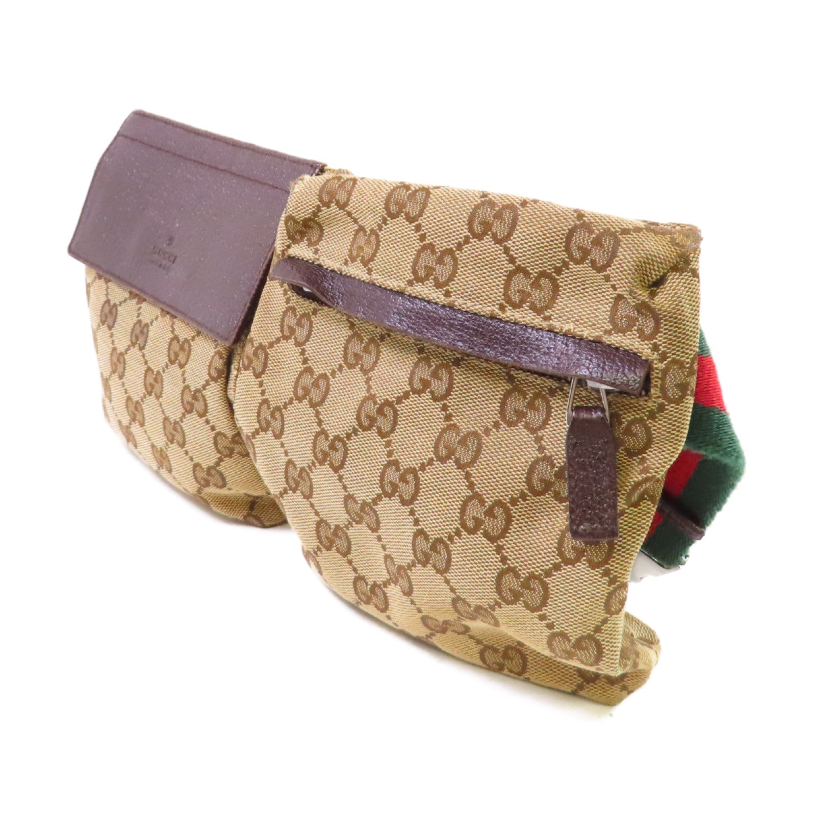 GUCCI 【激減優惠】帆布Waist Bag腰包啡色