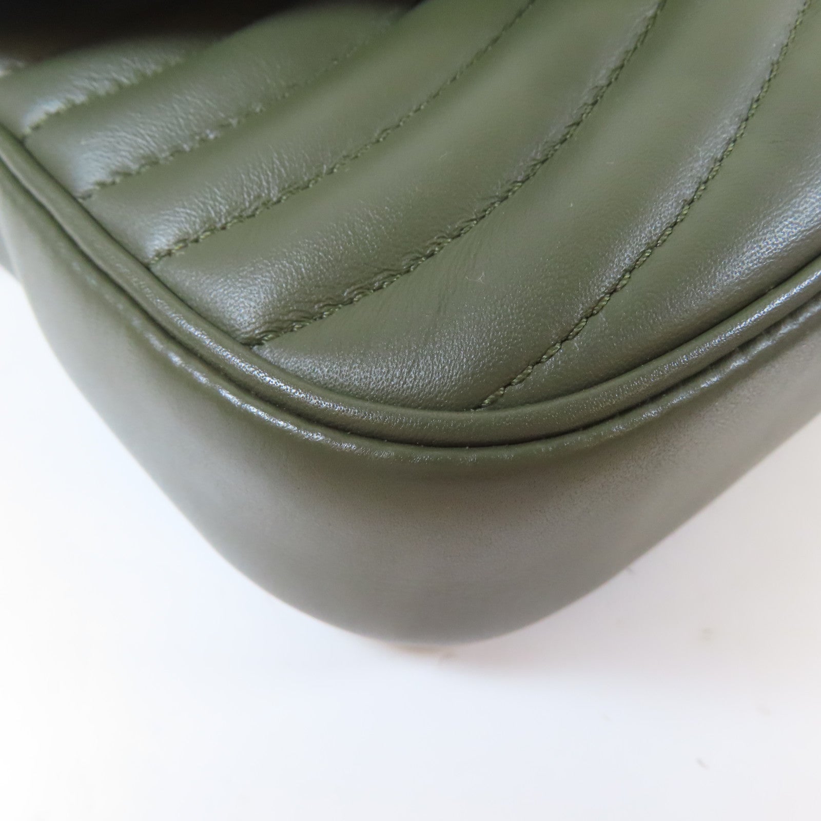 LOUIS VUITTON 牛皮皮革New Wave Multi Pochette金扣手挽肩背兩用袋綠色