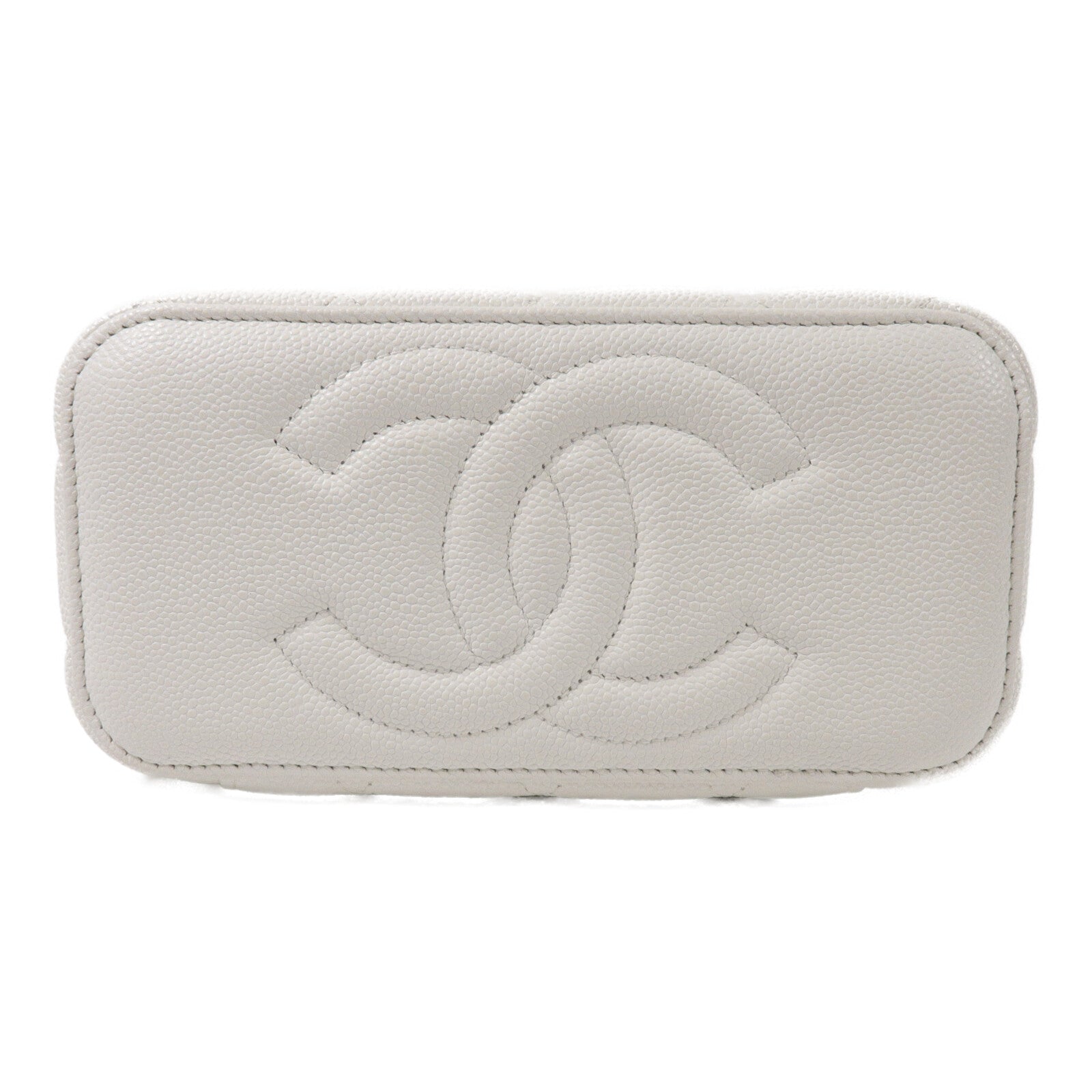 CHANEL 牛皮皮革Vanity Case鏈帶肩背袋