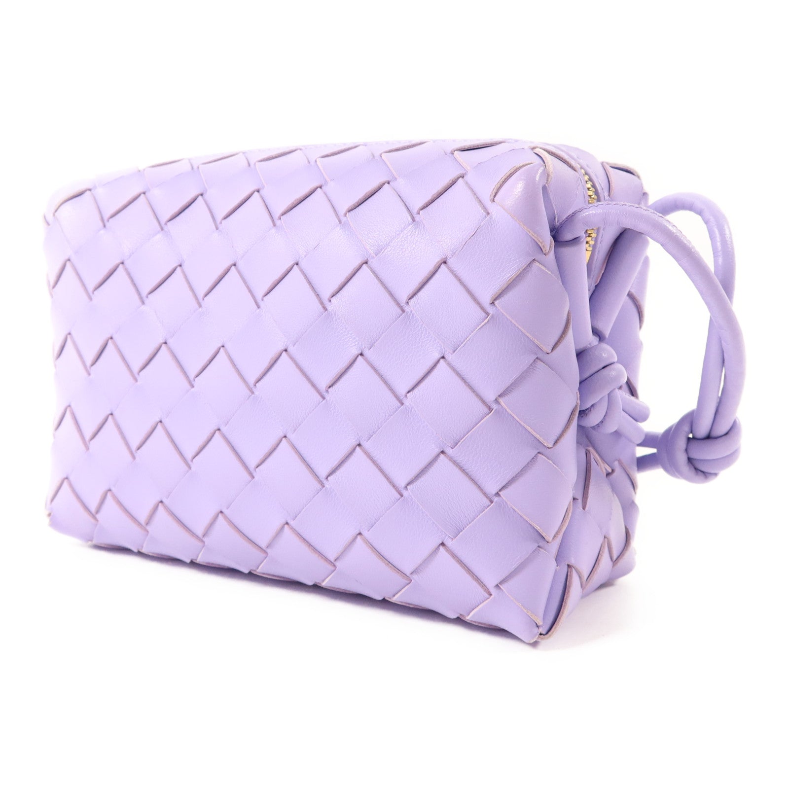 BOTTEGA VENETA 羊皮皮革Mini Loop金扣肩背袋