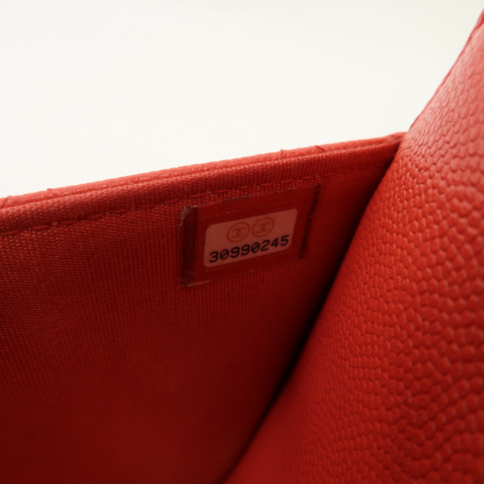 CHANEL 【激減優惠】菱格Caviar皮革Wallet On Chain金扣鏈帶肩背袋紅色