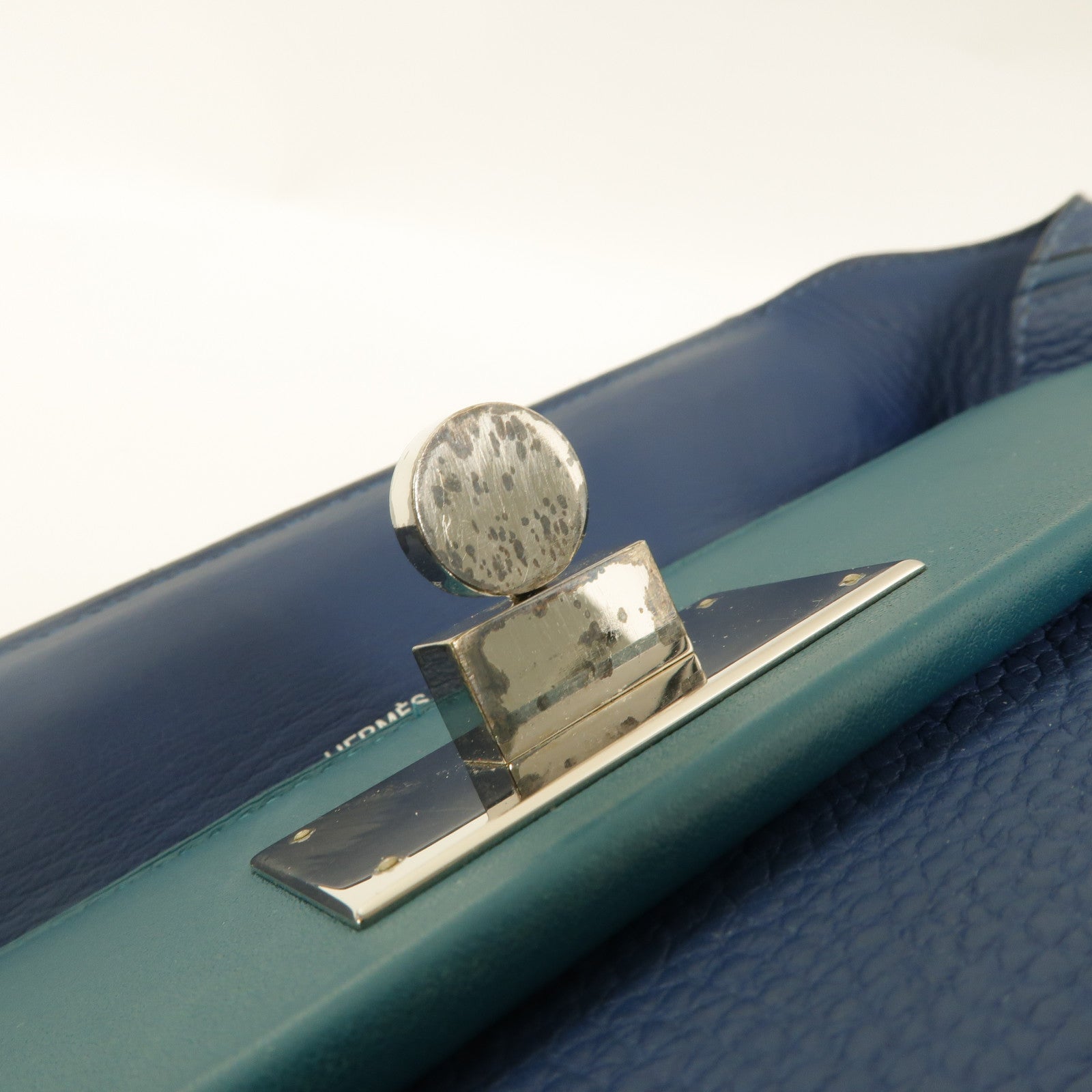 HERMES Togo皮革24/24 29cm手挽肩背兩用袋Bleu Brighton