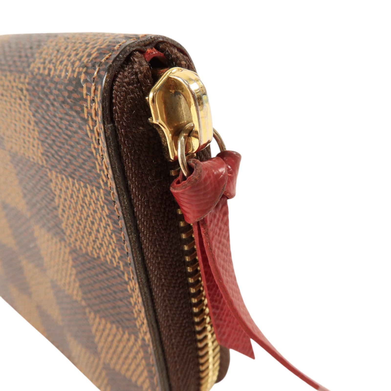 LOUIS VUITTON Damier Clemence Wallet金扣長錢包