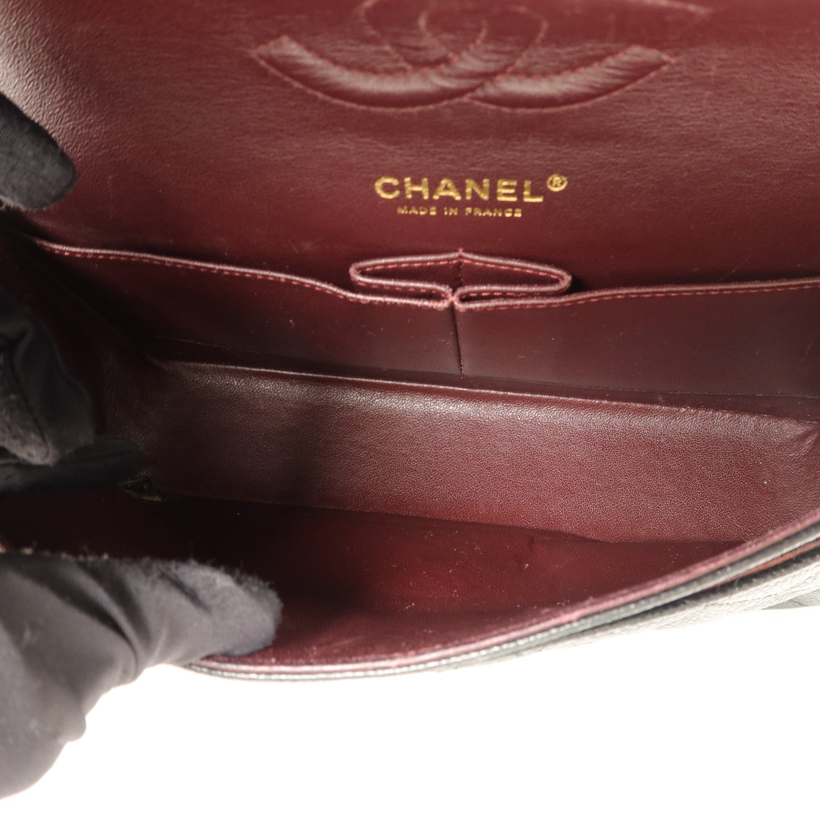 CHANEL 牛皮皮革Classis 25鏈帶肩背袋