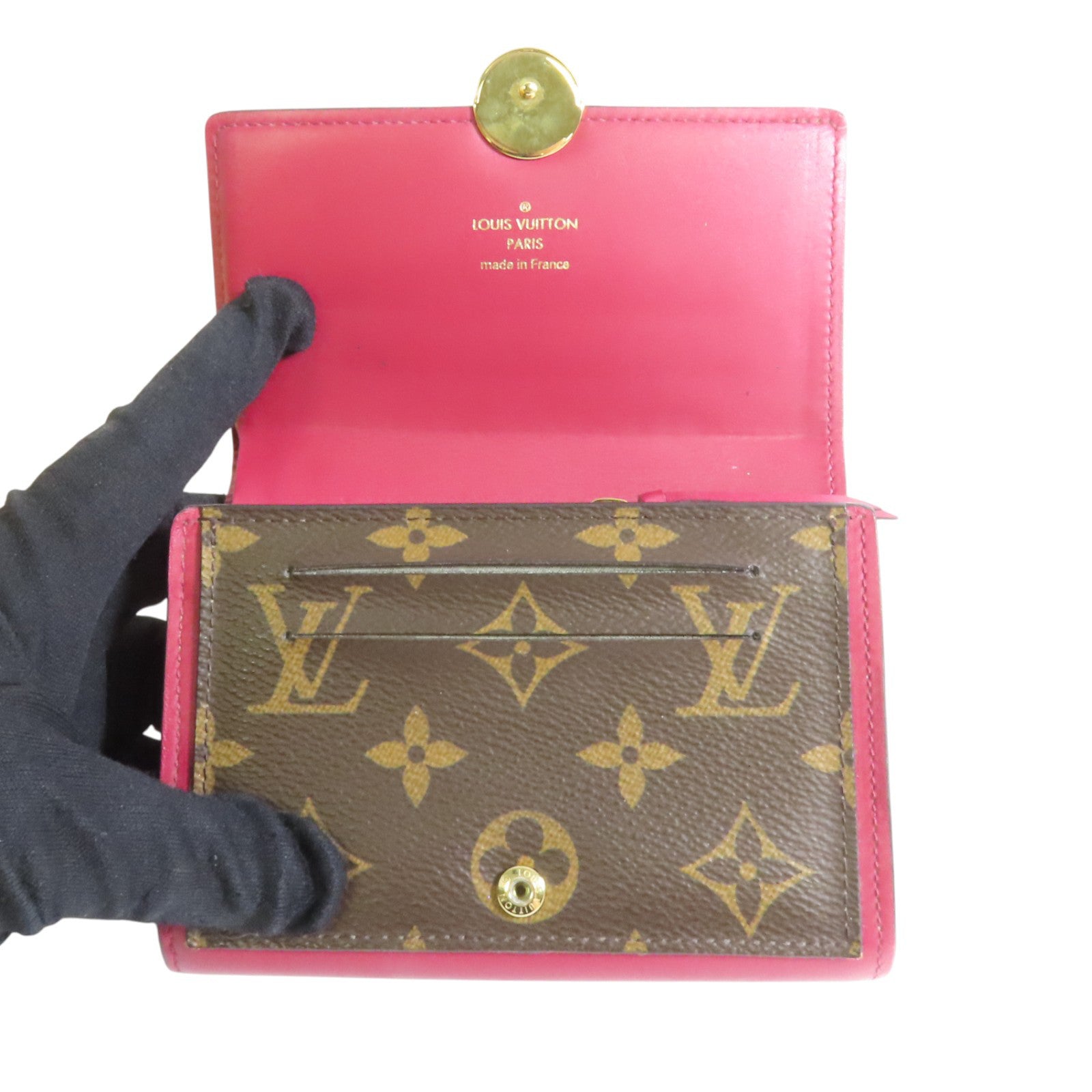 LOUIS VUITTON Monogram Portefeuille Wallet金扣短錢包