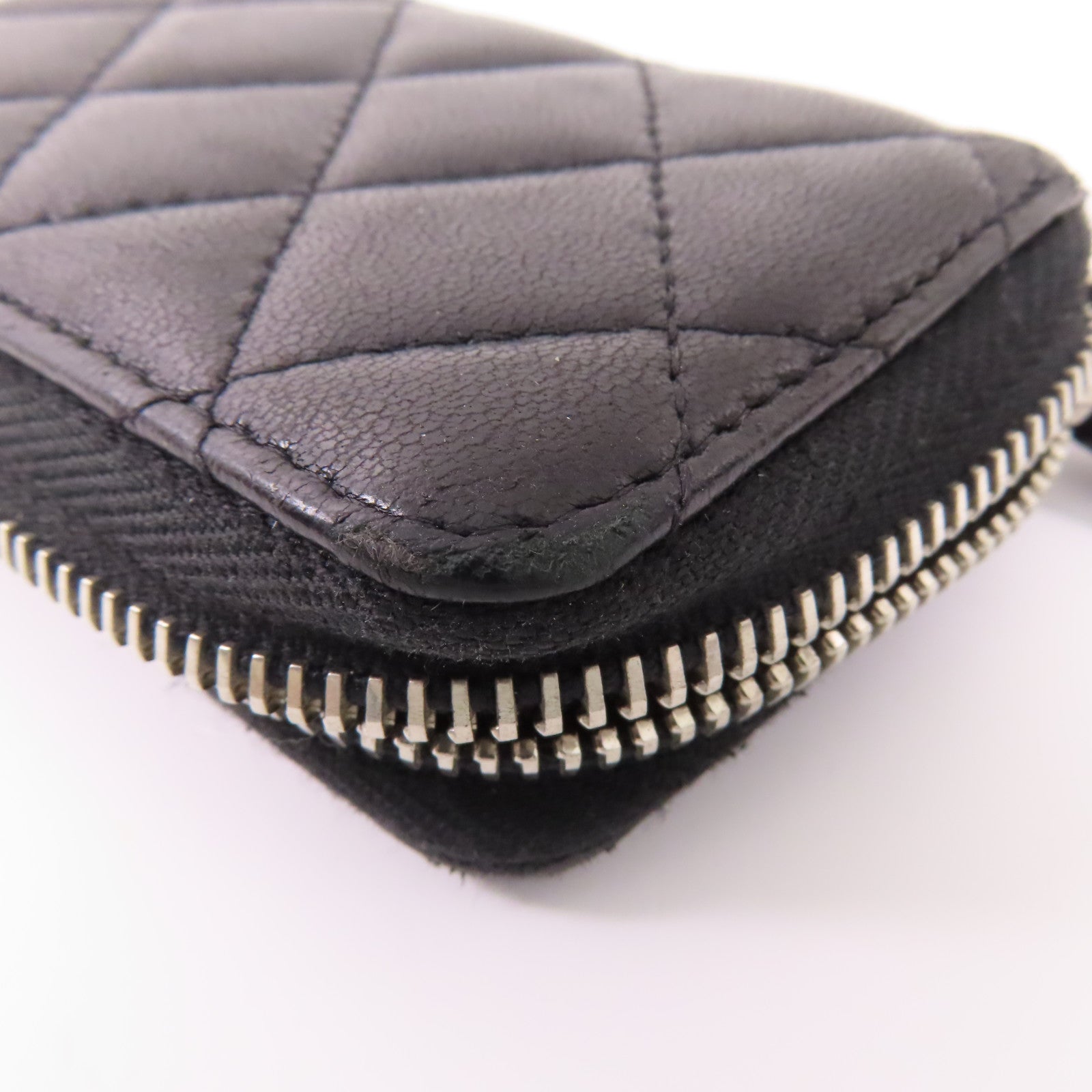 CHANEL 羊皮皮革Card/Coin Case銀扣零錢包/卡片套