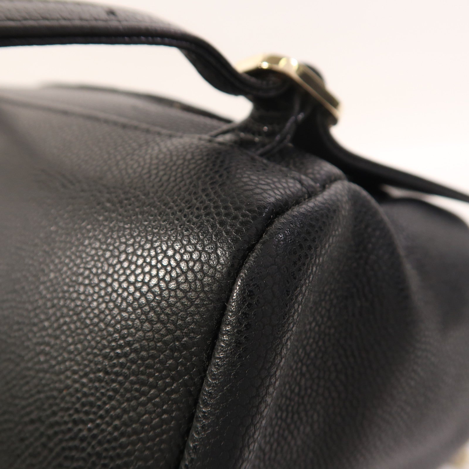 CHANEL 牛皮皮革Backpack金扣背包
