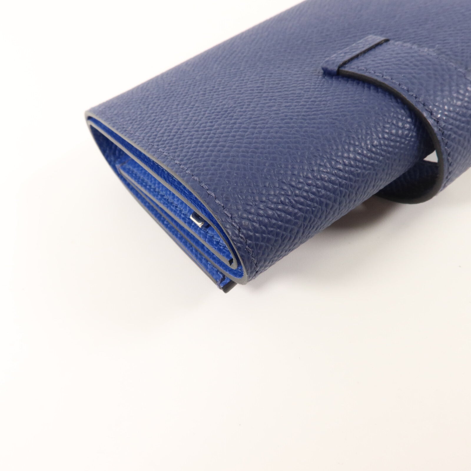 HERMES Epsom皮革Bearn Combine Wallet錢包Bleu Saphir