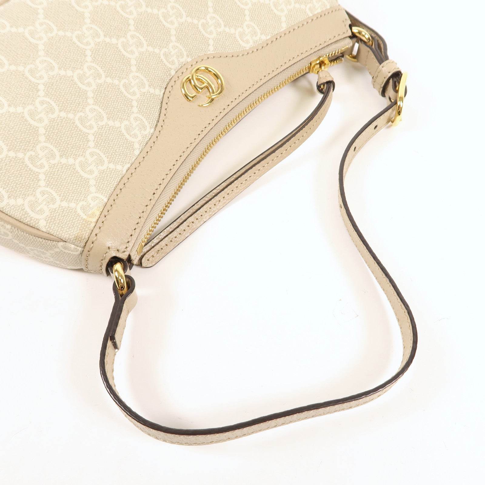 GUCCI 塗層帆布/皮革Ophidia Small HandBag金扣手挽袋