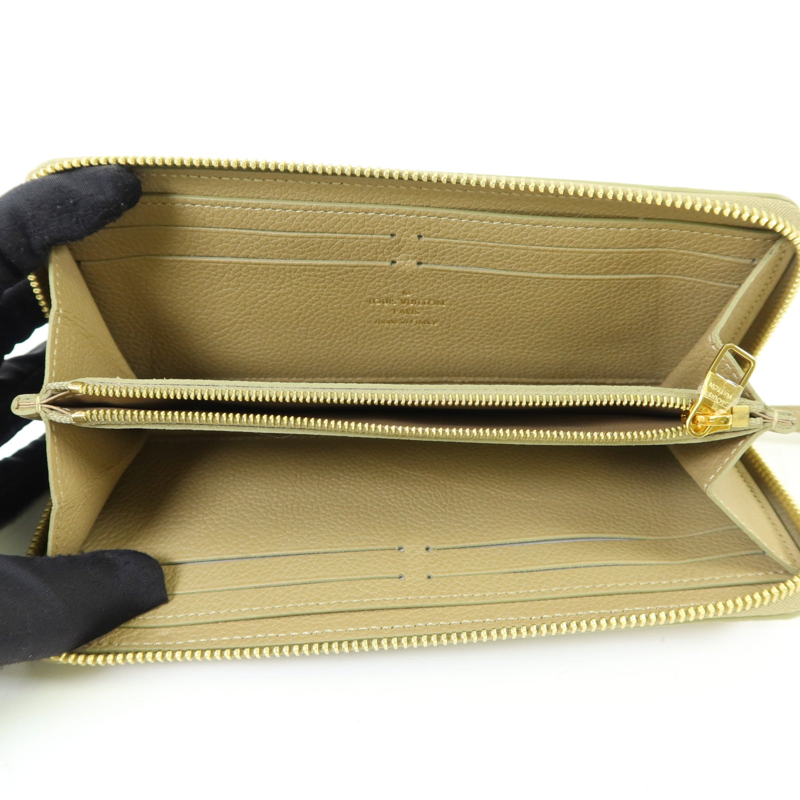 LOUIS VUITTON Monogram Empreinte Clemence Wallet金扣長錢包