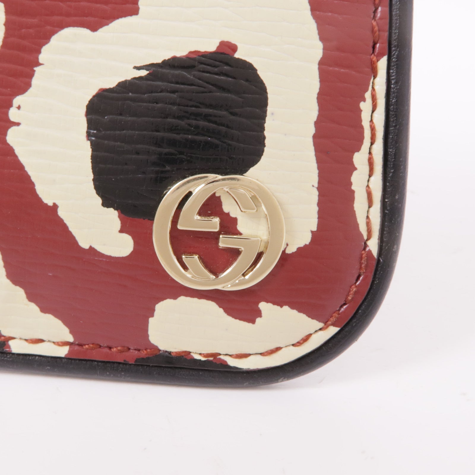 GUCCI 塗層帆布Key/Coin Case金扣鎖匙包/零錢包