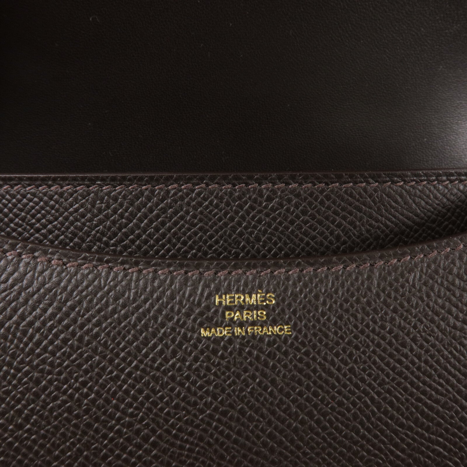 HERMES Epsom皮革Constance Mini III Miroir肩背袋Bai Brun