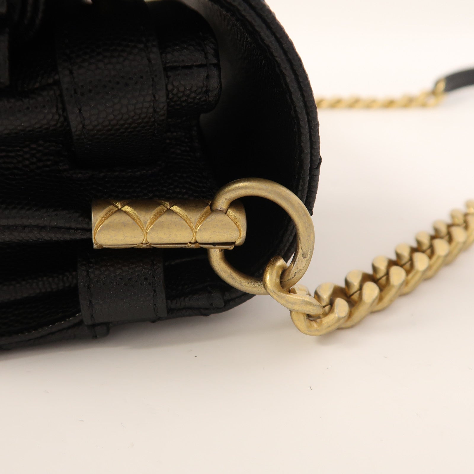 CHANEL 牛皮皮革Shoulder Bag金扣肩背袋