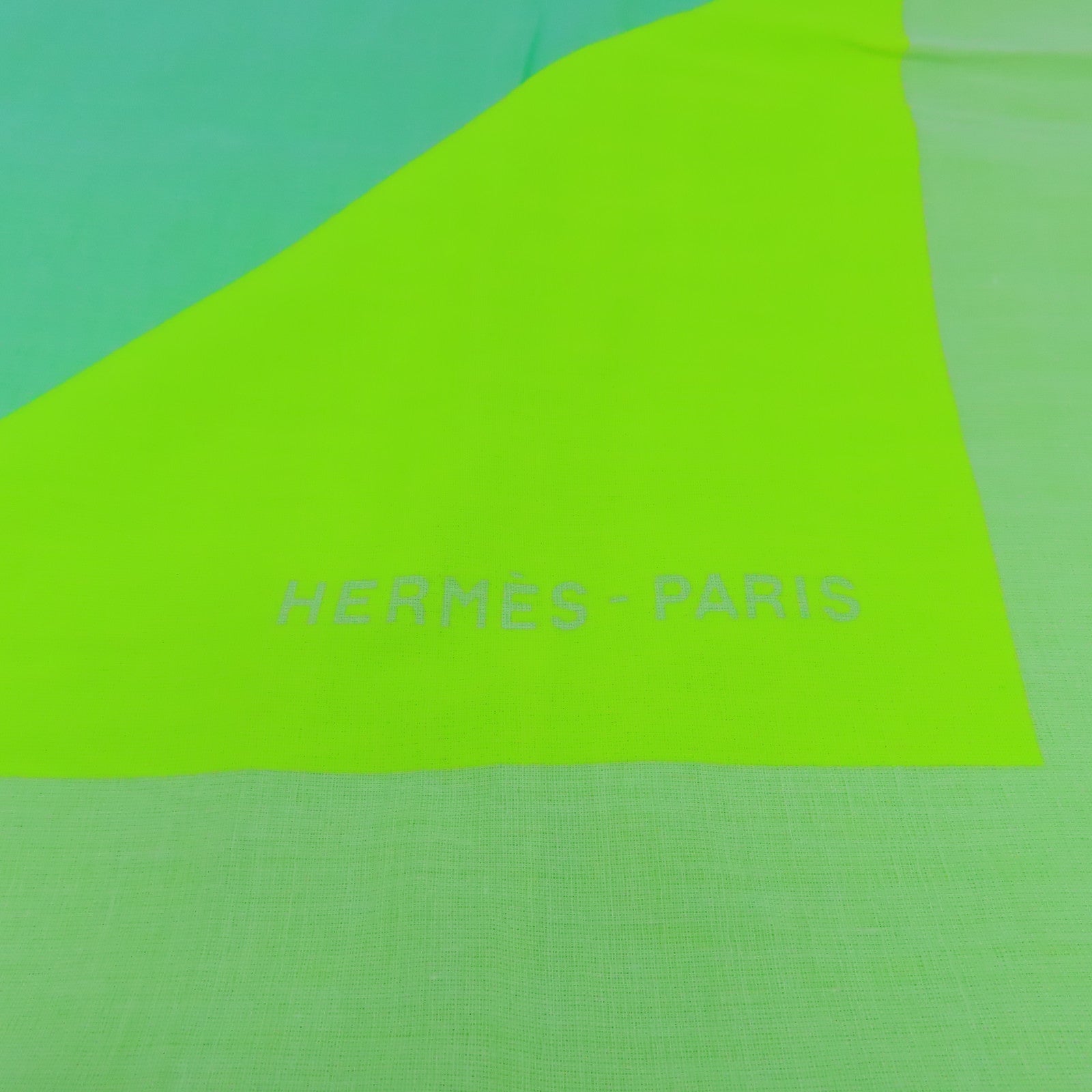 HERMES 【激減優惠】棉質Cotton Scarf圍巾綠色/黃色/藍色