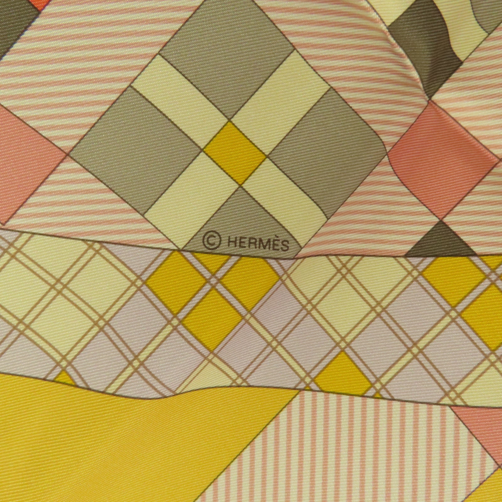 HERMES 絲質Scarf 90x90絲巾橙色