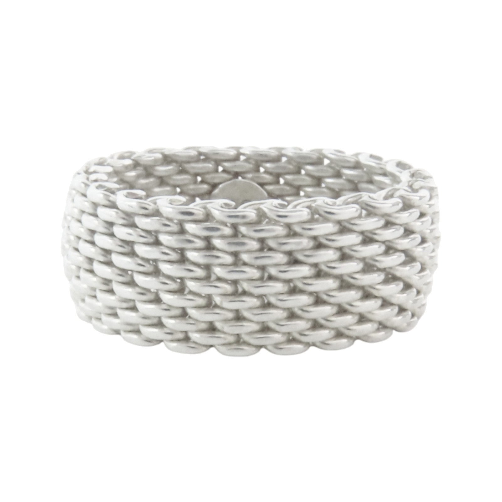 TIFFANY＆CO 925純銀Somerset Mesh Ring戒指US#7