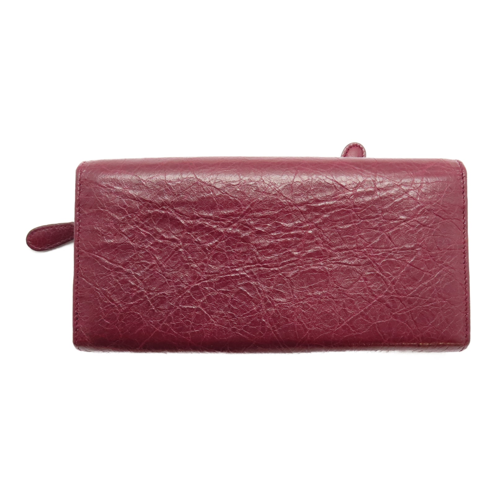 BALENCIAGA 皮革GIANT CONTINENTAL Wallet銀扣長錢包紫色