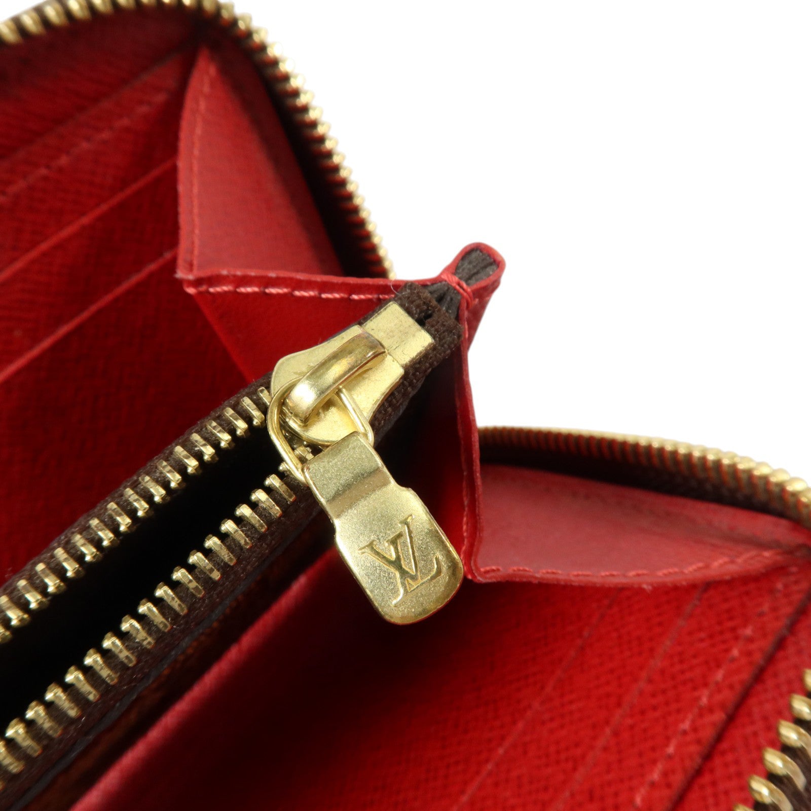 LOUIS VUITTON Damier Clemence Wallet金扣長錢包