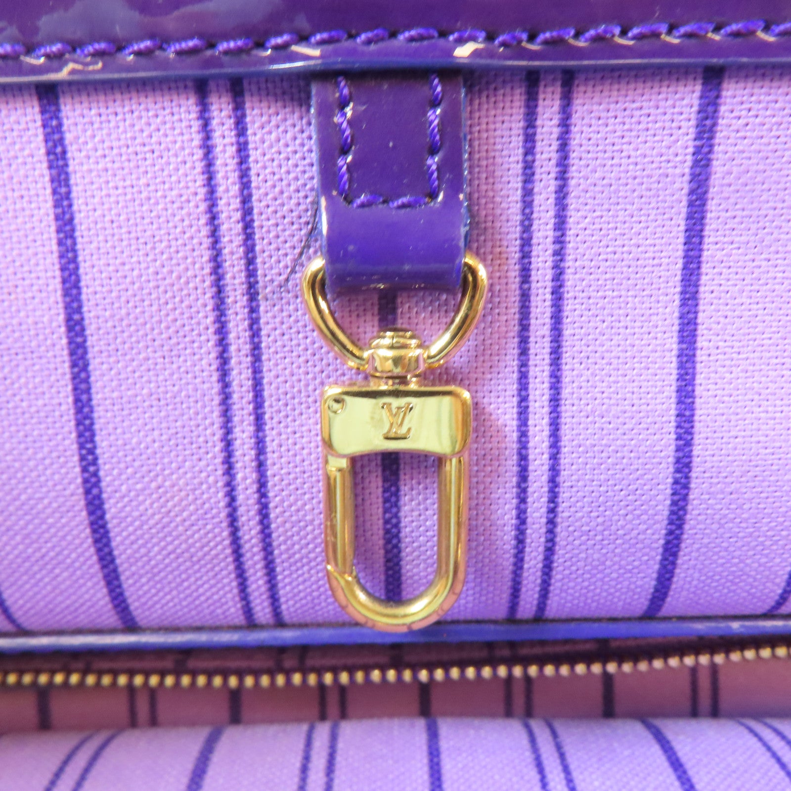 LOUIS VUITTON 【激減優惠】塗層帆布/皮革Cosmic Blossom PM金扣手挽袋紫色