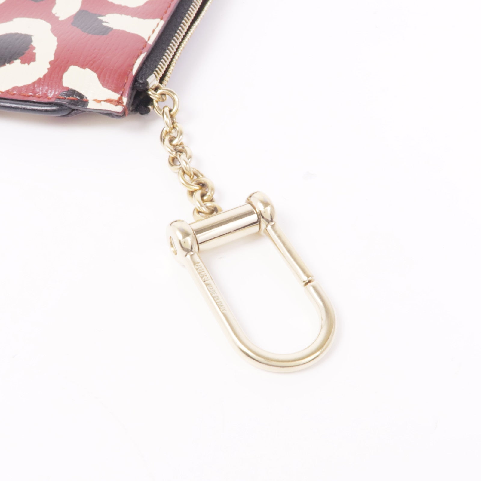 GUCCI 塗層帆布Key/Coin Case金扣鎖匙包/零錢包