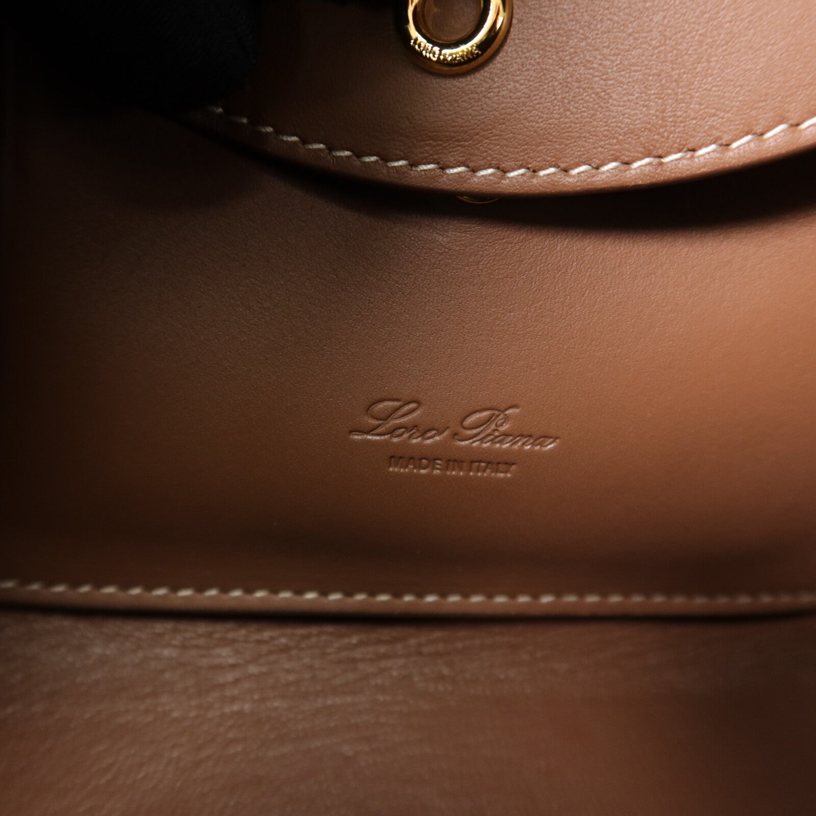 Loro Piana 帆布/牛皮皮革Extra Pocket L27手挽肩背兩用袋