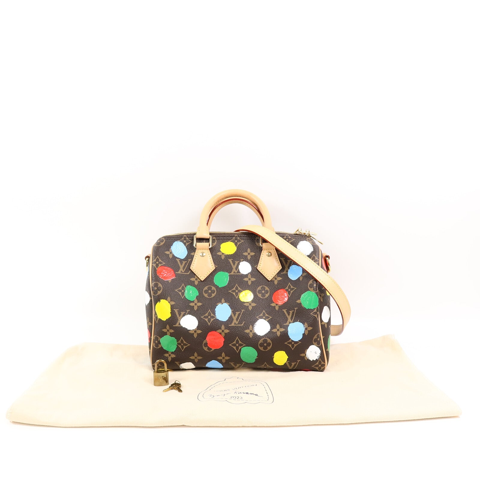 LOUIS VUITTON Monogram LV x YK Speedy Bandouliere 25手挽肩背兩用袋
