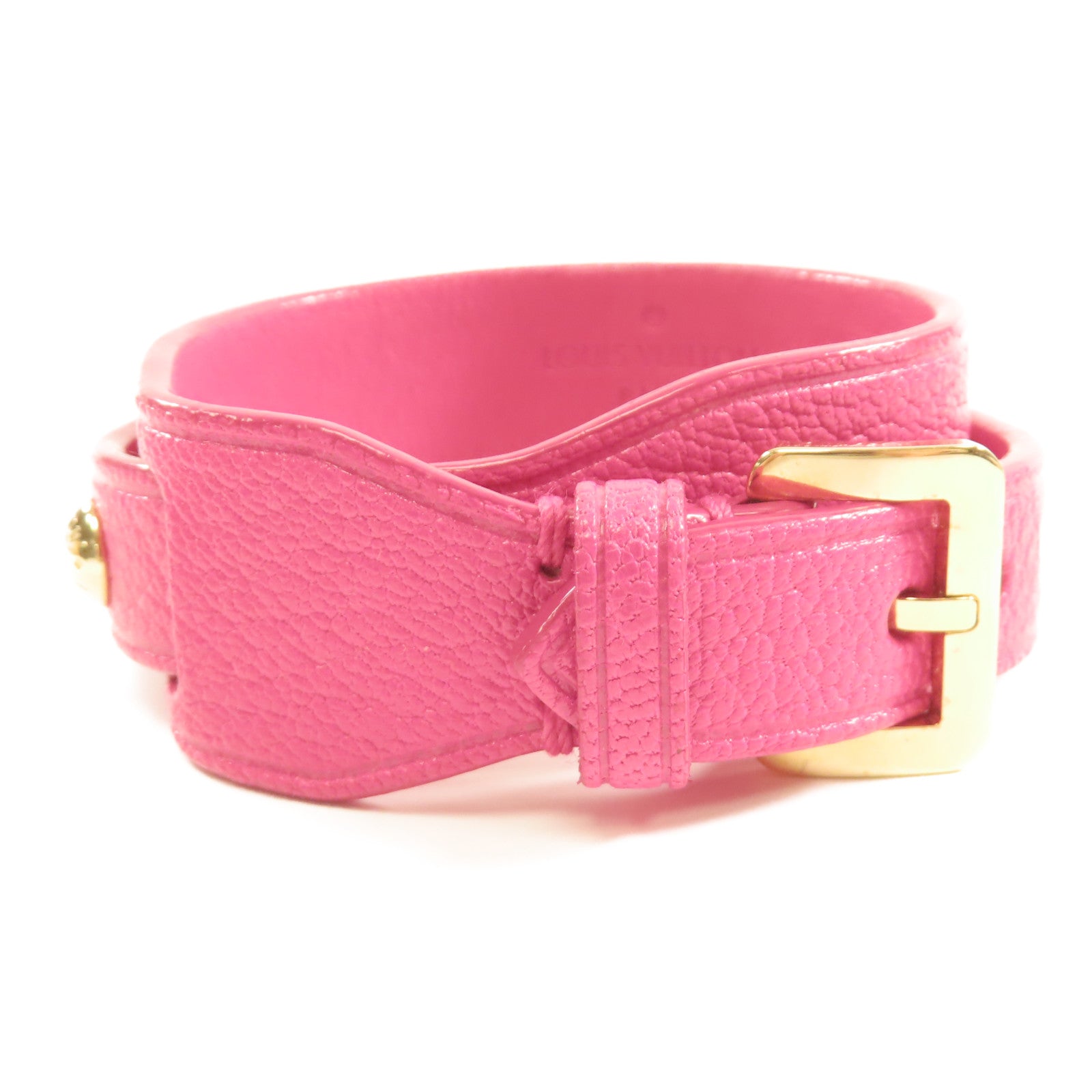 LOUIS VUITTON 皮革Bracelet Spike It手鐲粉紅色