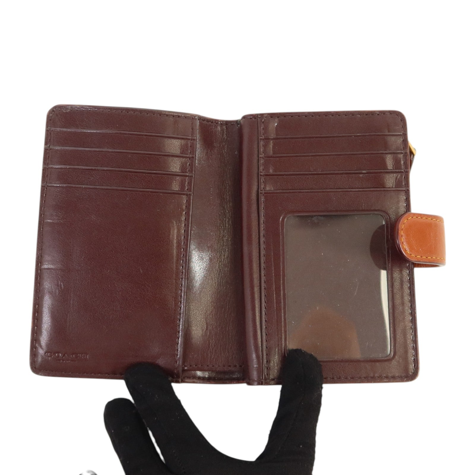 COACH 塗層帆布Wallet金扣錢包