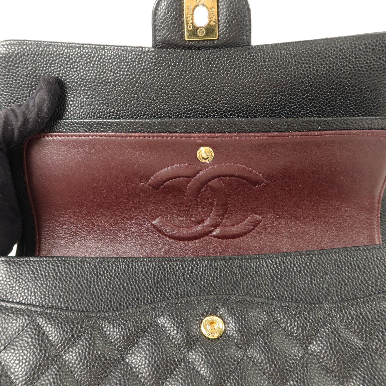 CHANEL 牛皮皮革Classis 25鏈帶肩背袋