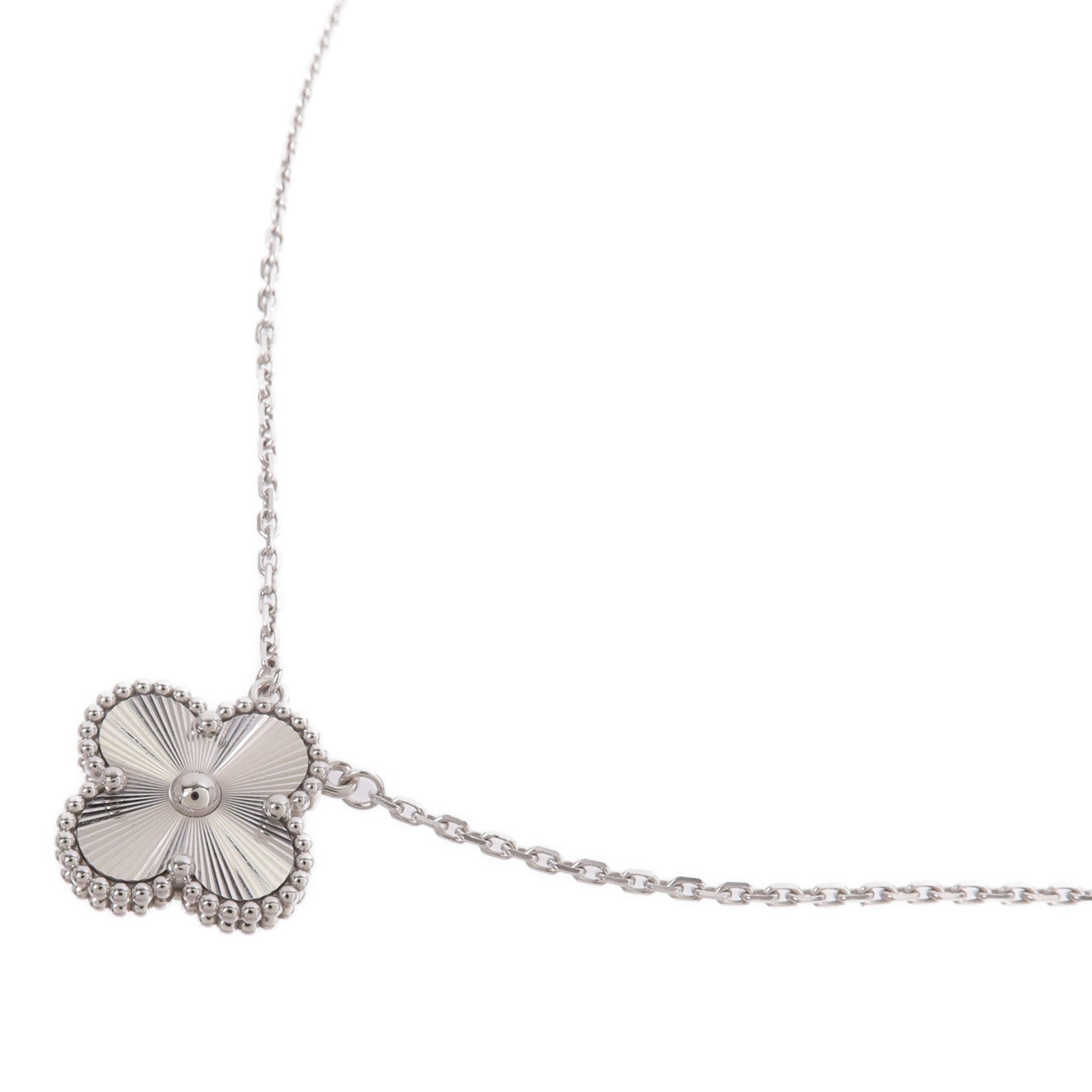 Van Cleef & Arpels 18K白金Vintage Alhambra Pendant項鍊