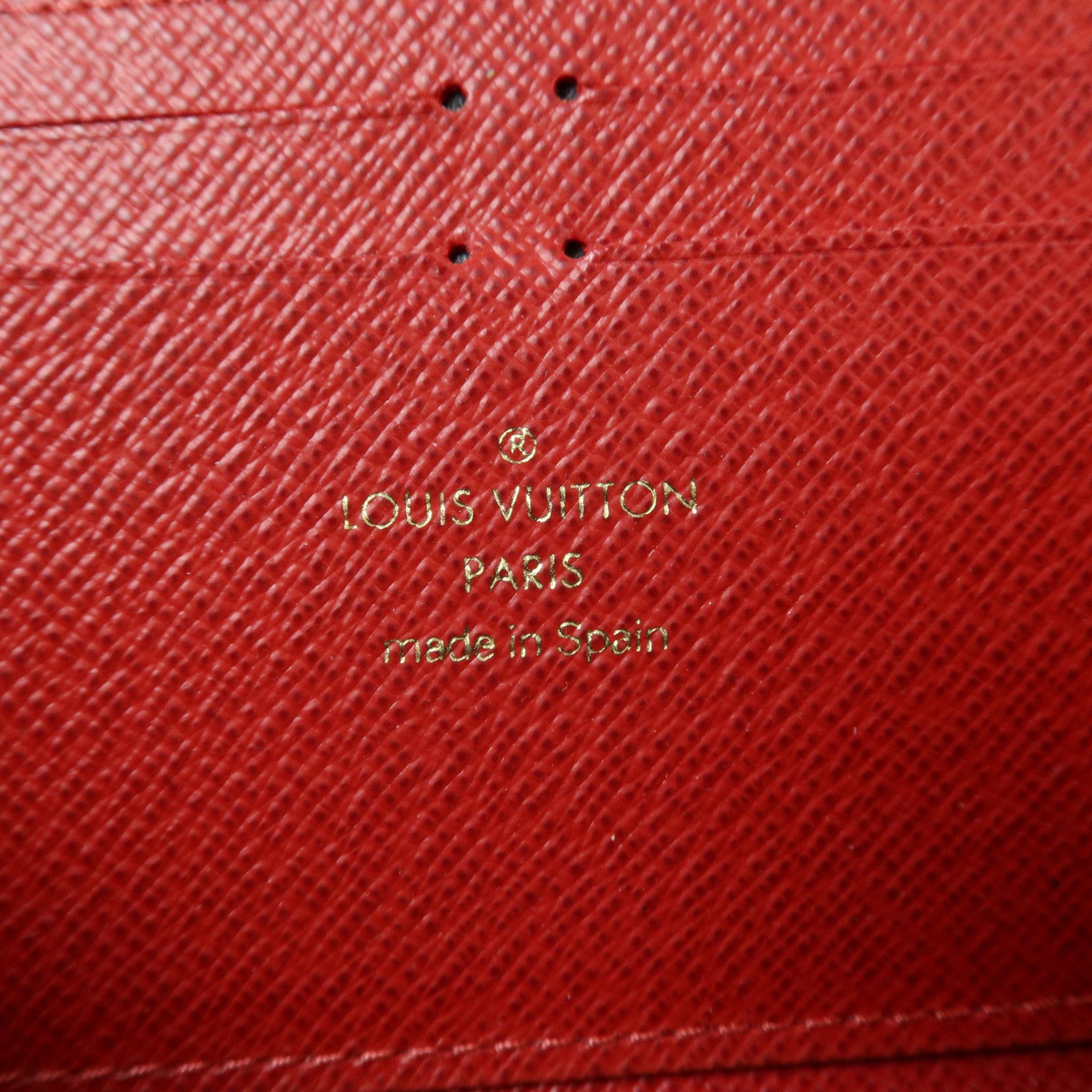 LOUIS VUITTON Damier Clemence Wallet金扣長錢包