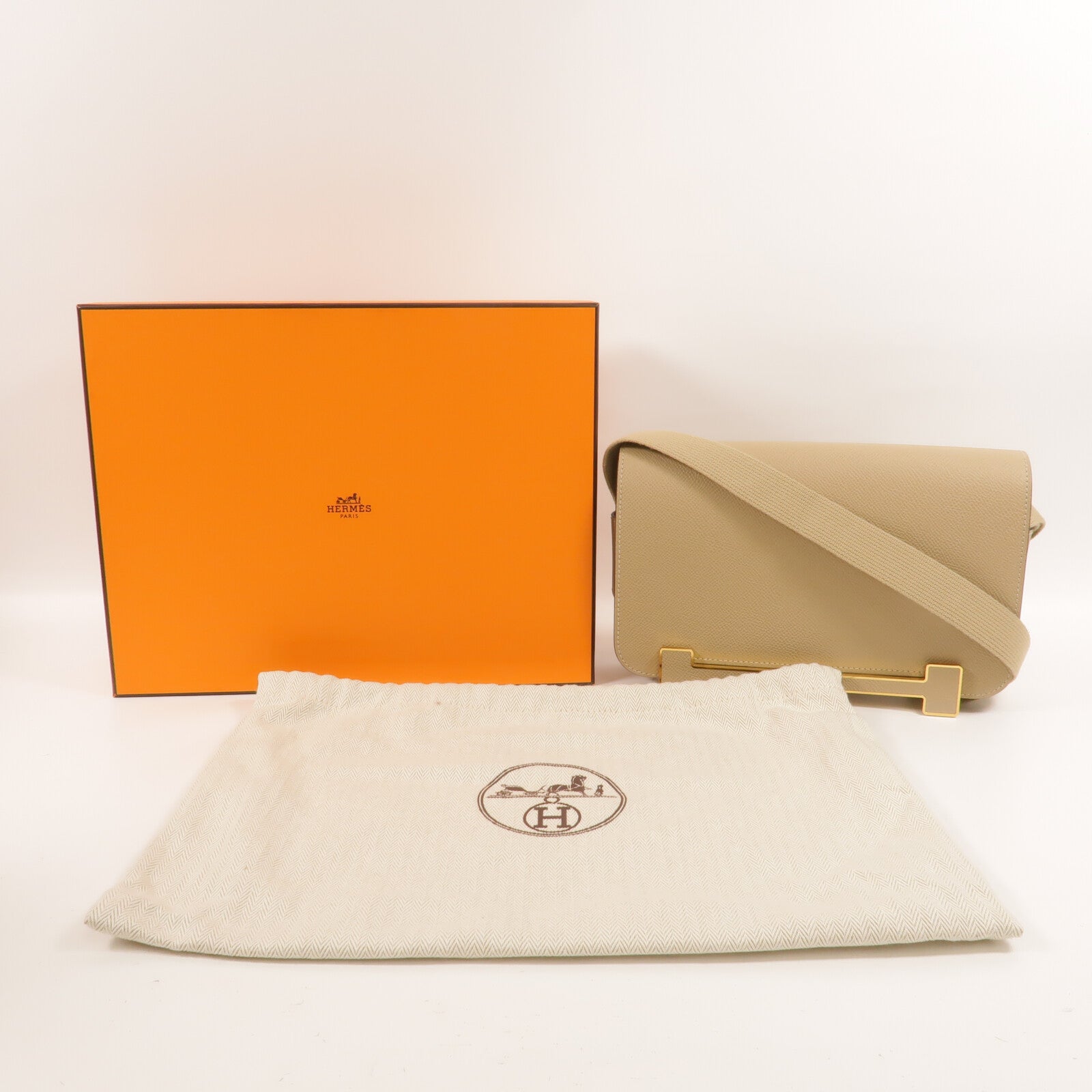 HERMES Epsom皮革Geta Slim肩背袋Trench