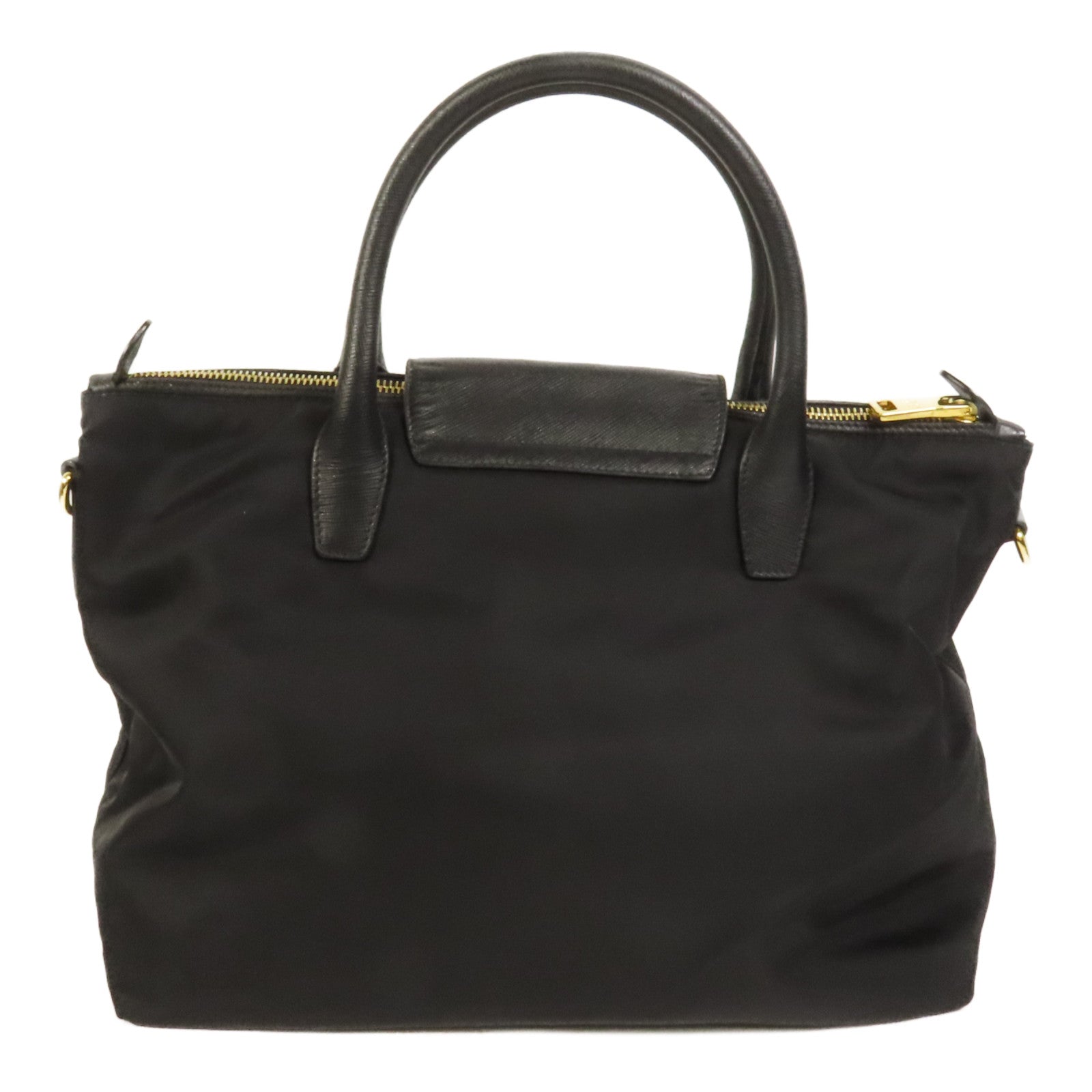 PRADA 尼龍2way Shoulder金扣手挽肩背兩用袋