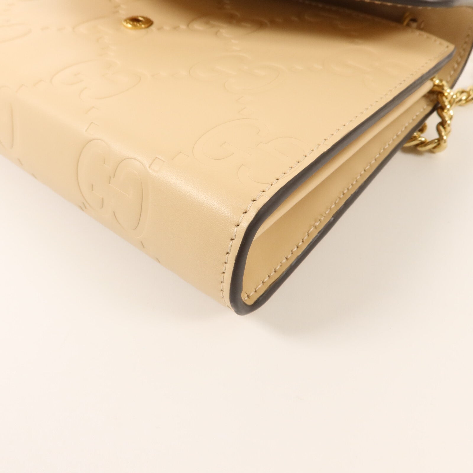 GUCCI 牛皮皮革GG Envelope Wallet on Chain Guccissima鏈帶肩背袋