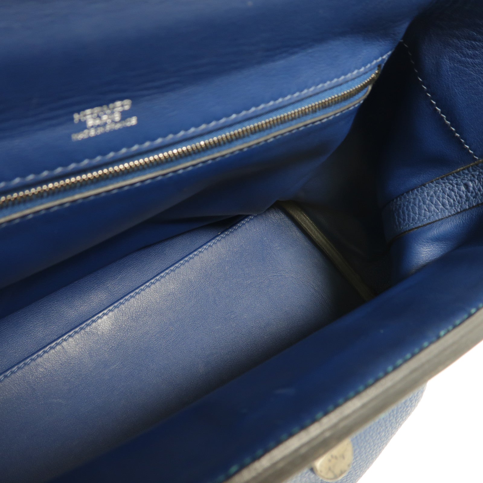 HERMES Togo皮革24/24 29cm手挽肩背兩用袋Bleu Brighton