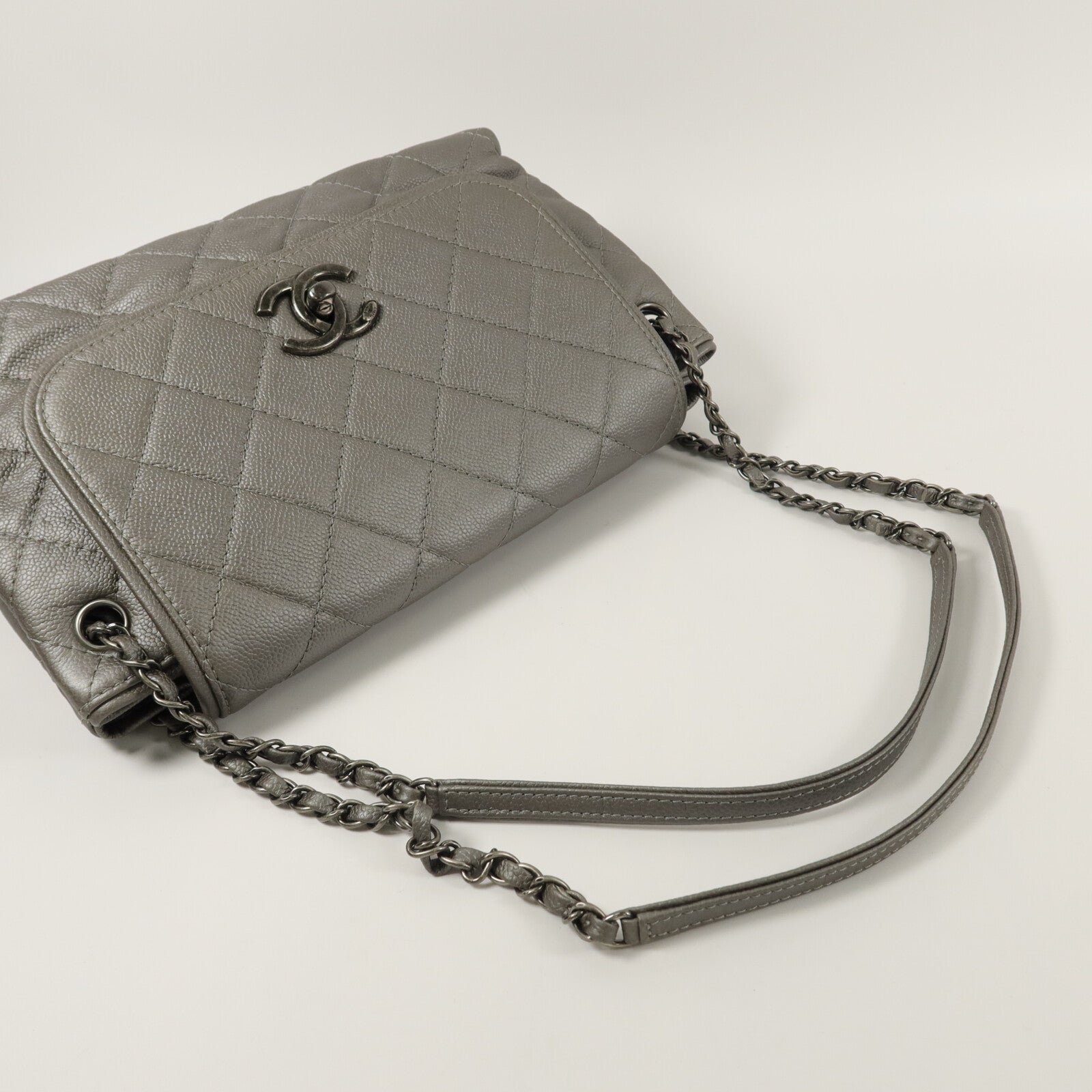 CHANEL 牛皮皮革Chain Shoulder鏈帶肩背袋