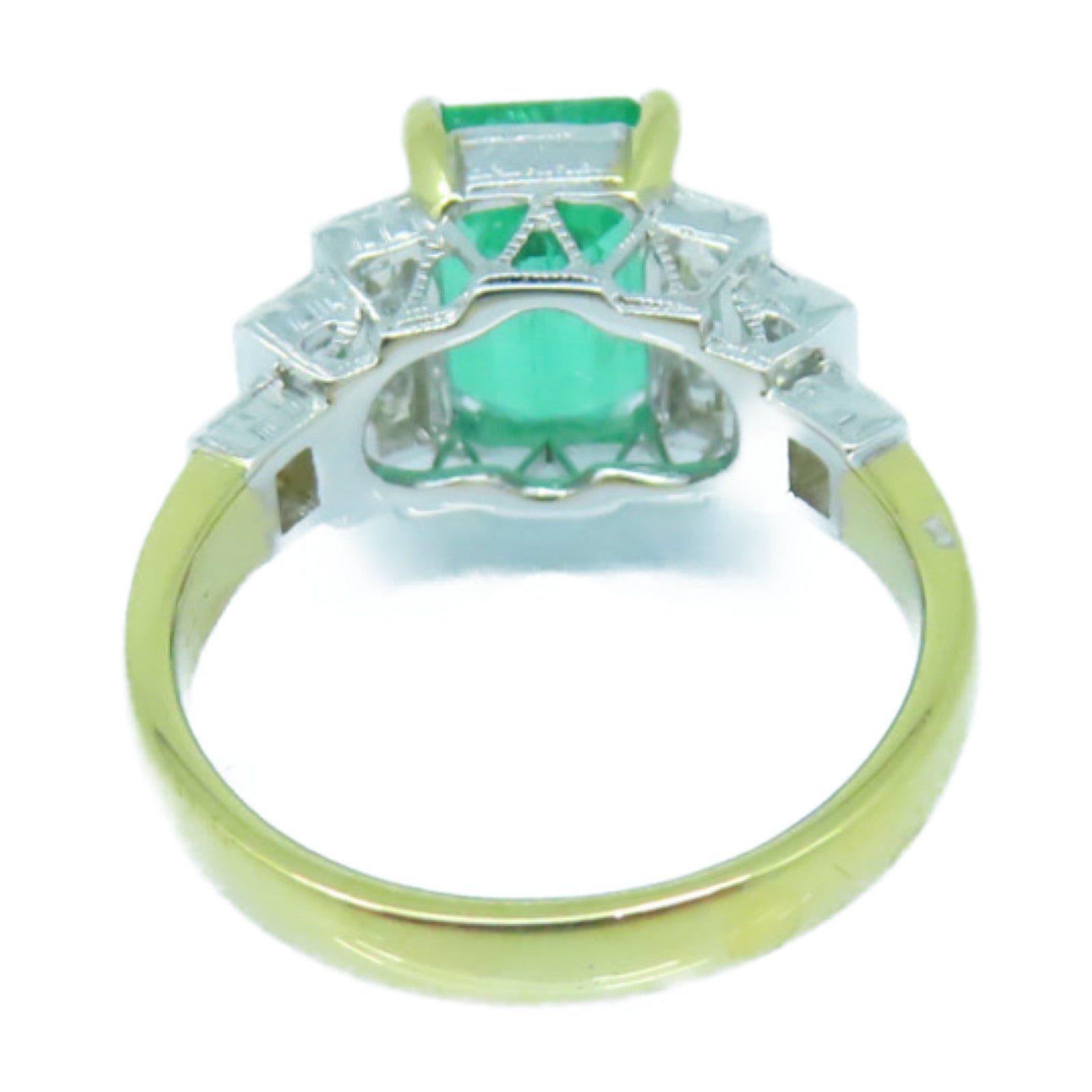 JEWELRY **【激減優惠】18K黄金Emerald Ring 2.6ct綠寶石/0.43ct鑽石戒指US#6.5