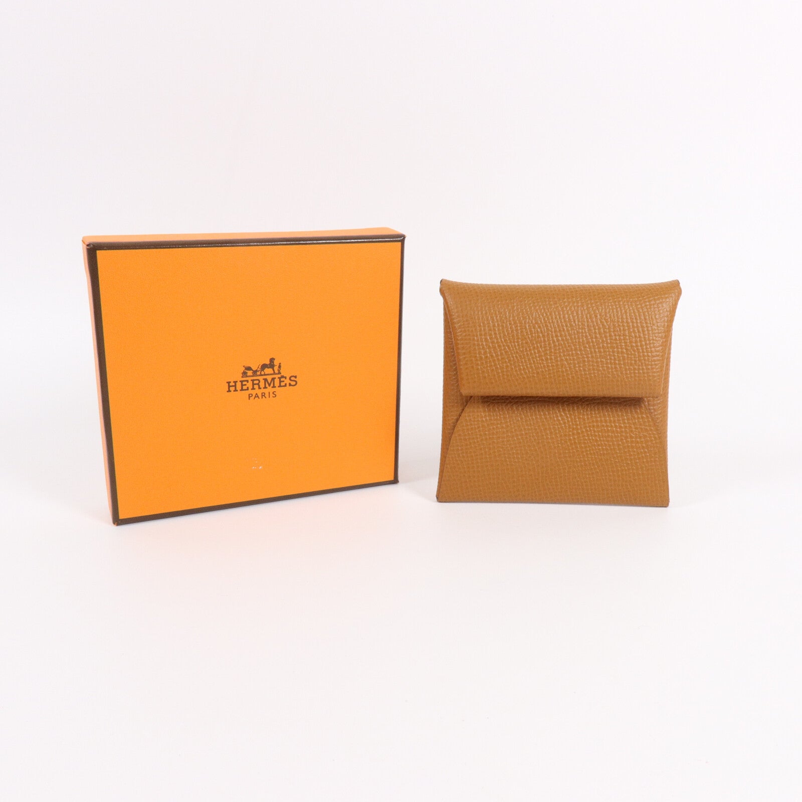 HERMES Epsom皮革Bastia Change Purse零錢包Gold