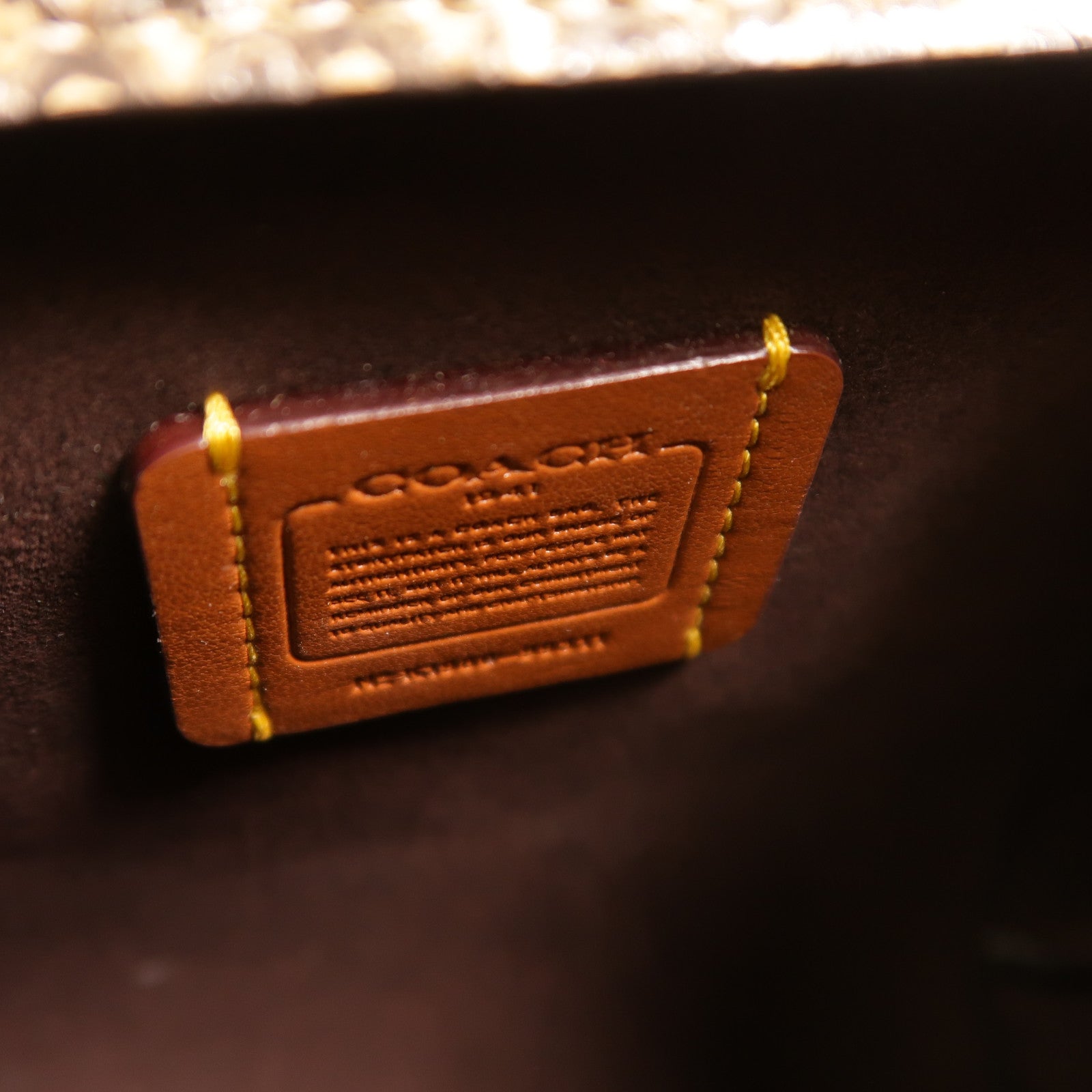 COACH 塗層帆布/蛇皮皮革Troupe Tote 16手挽肩背兩用袋