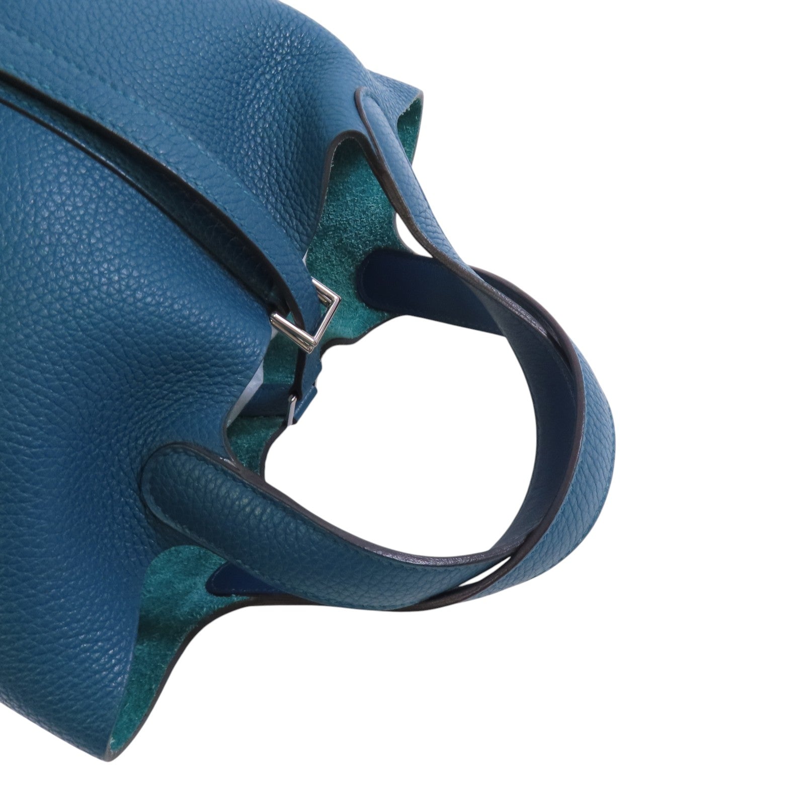 HERMES PHW Picotin PM Tote Bag Handbag Clemence Leather