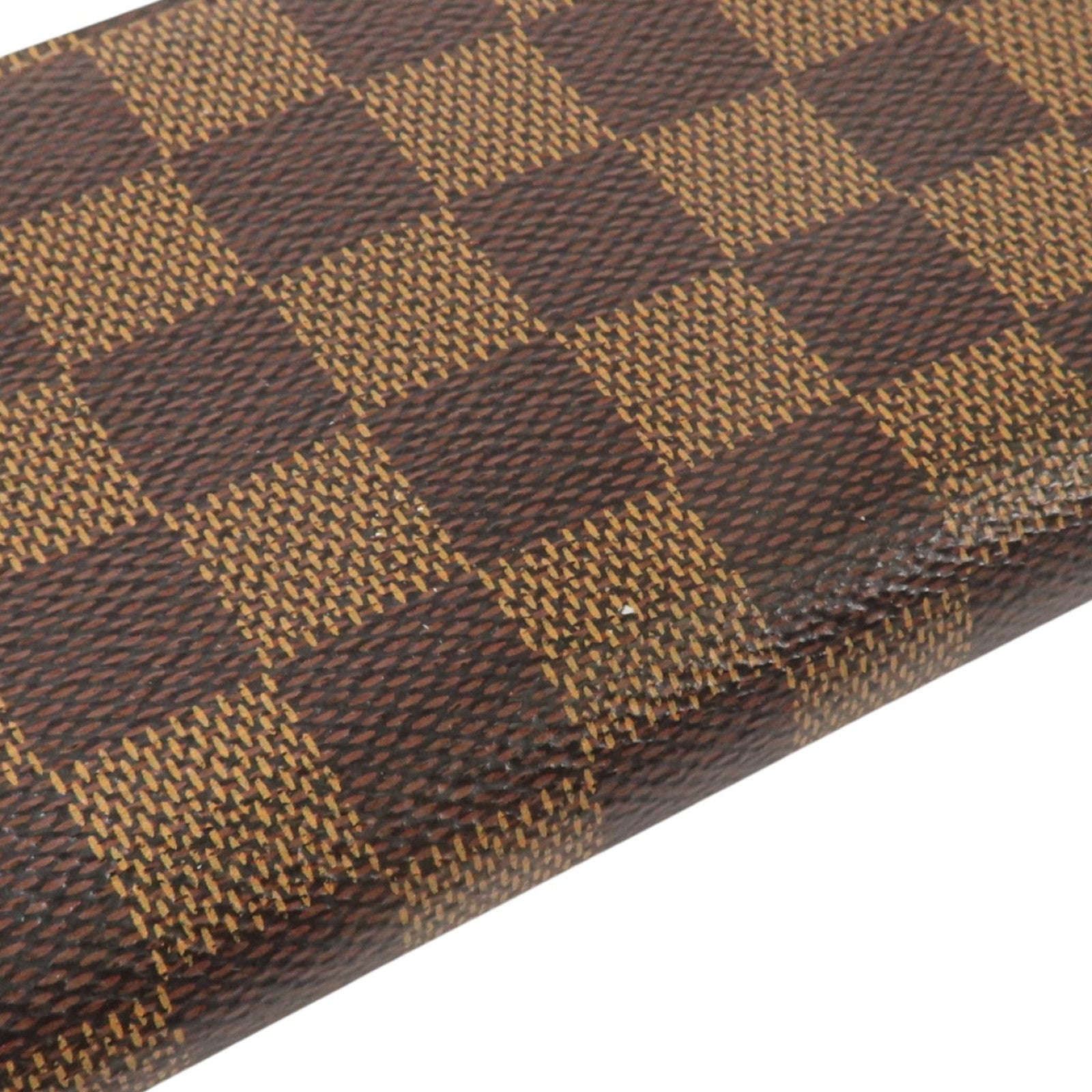 LOUIS VUITTON Damier Clemence Wallet金扣長錢包