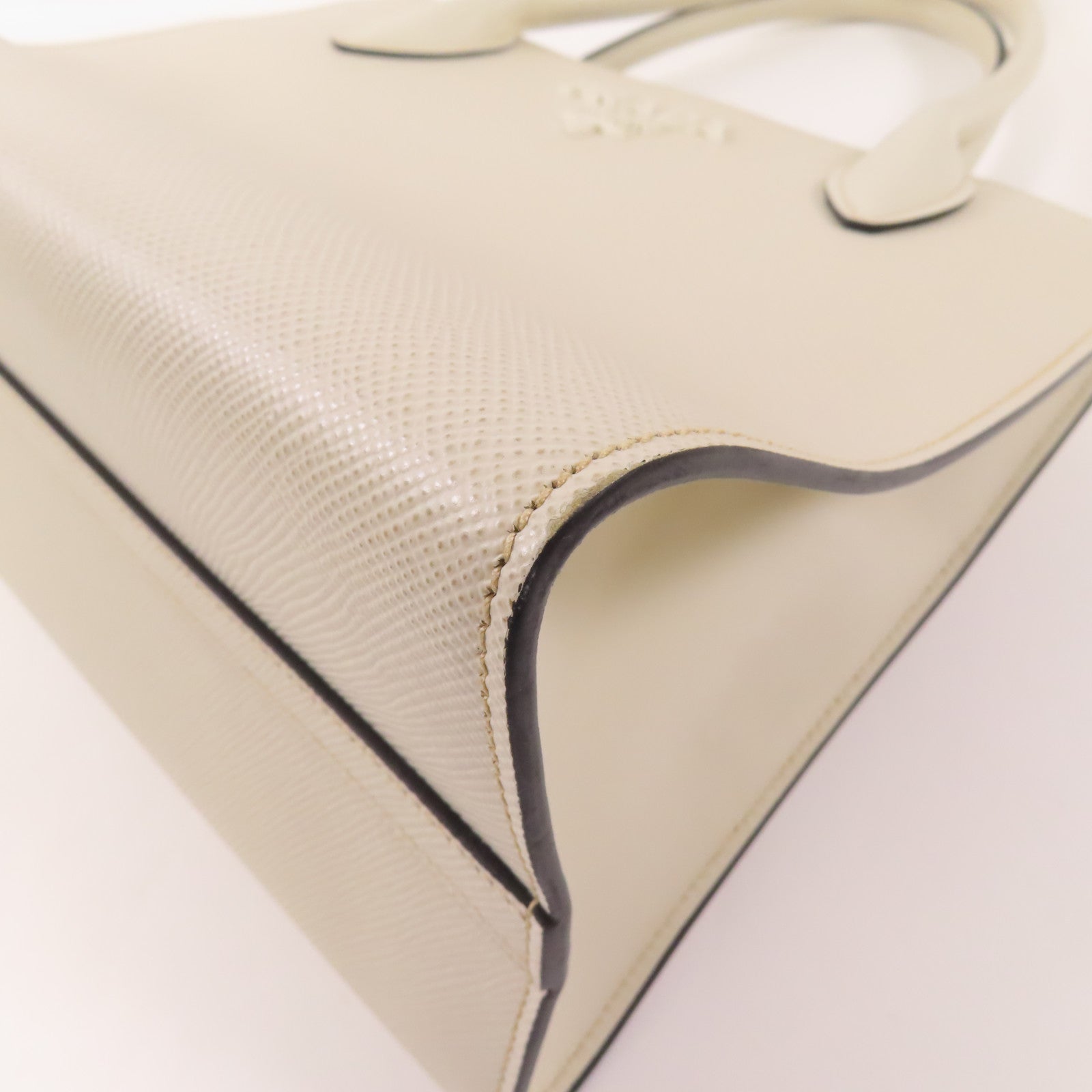 PRADA Saffiano皮革2 Way Shoulder金扣手挽肩背兩用袋