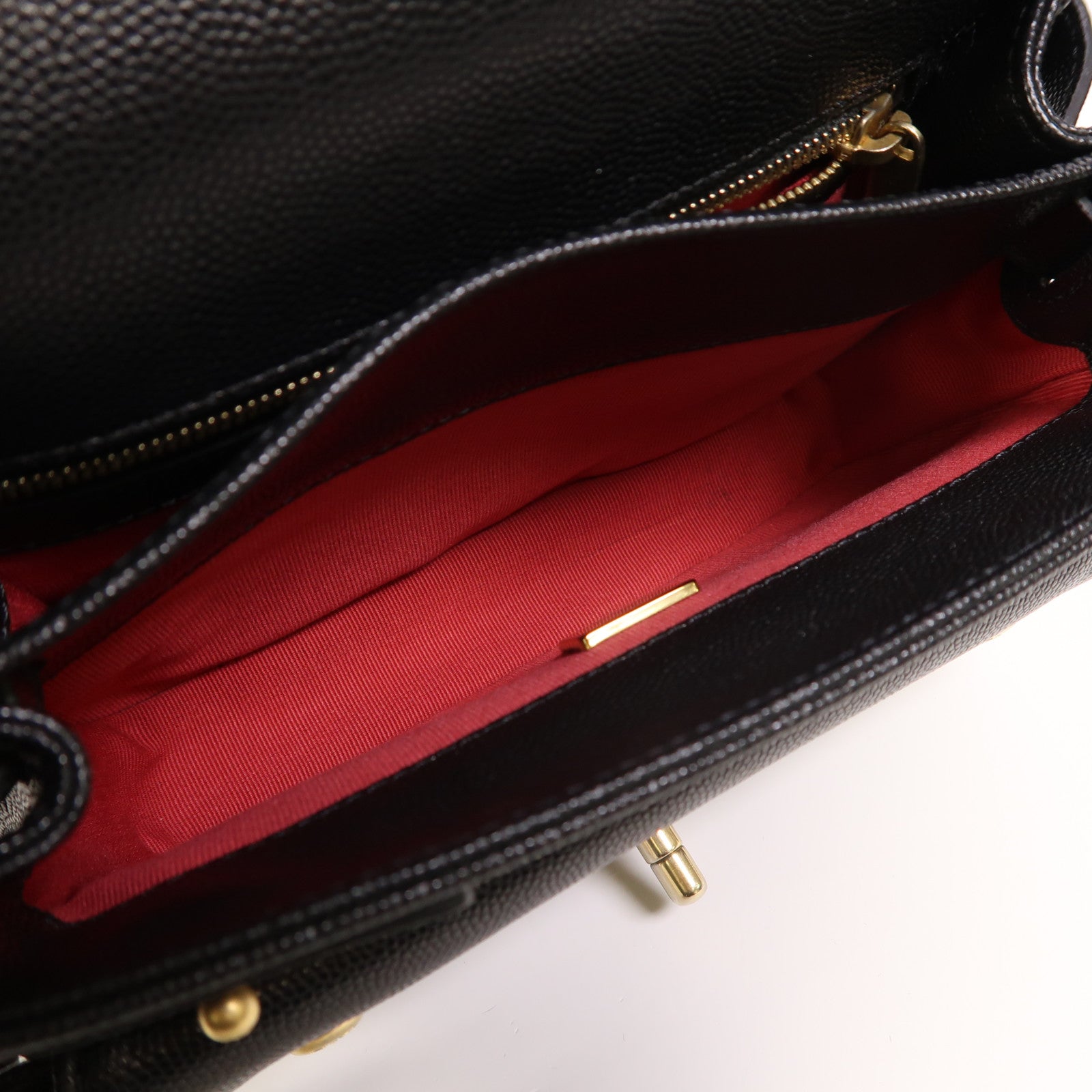CHANEL 牛皮皮革Shoulder Bag金扣肩背袋